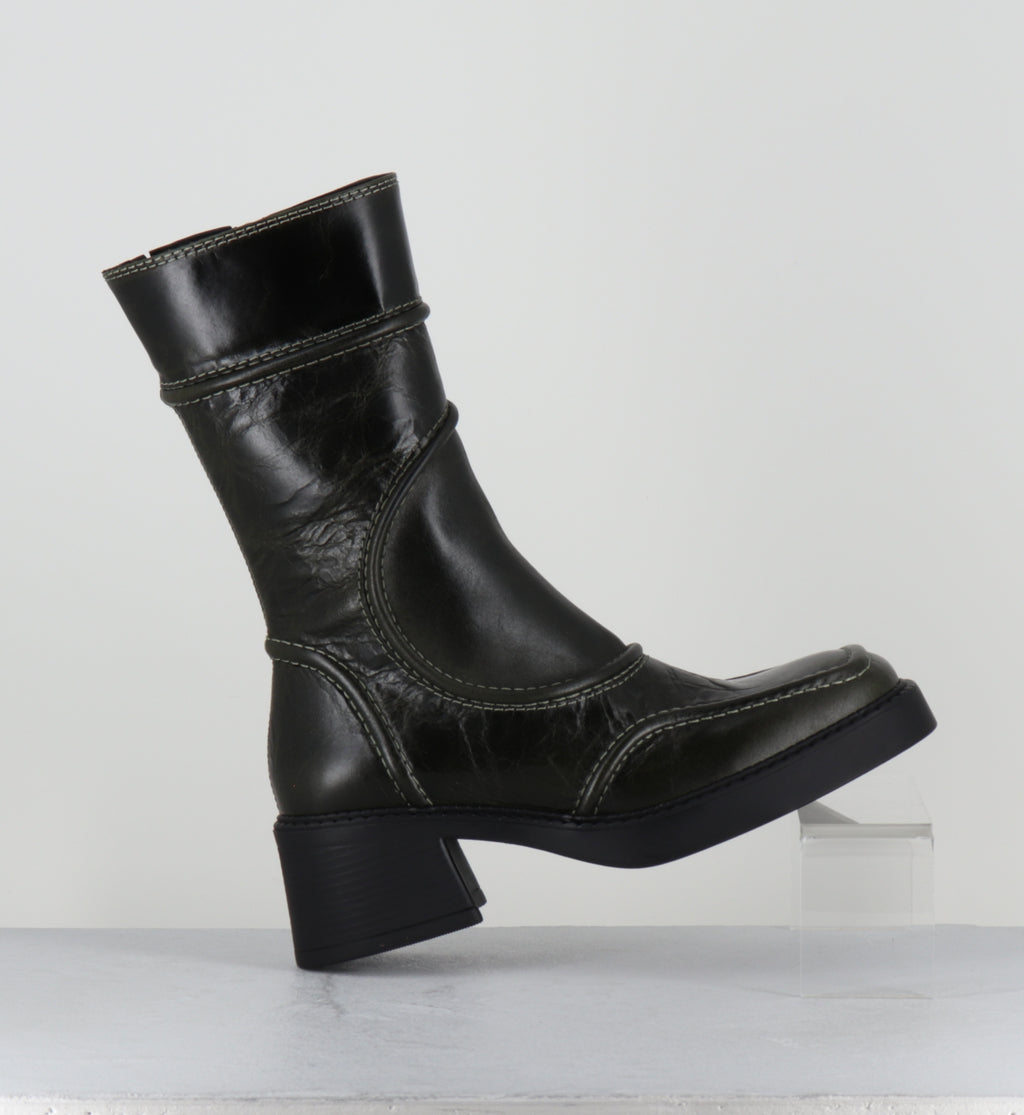 MALENE KHAKI ANKLE BOOTS