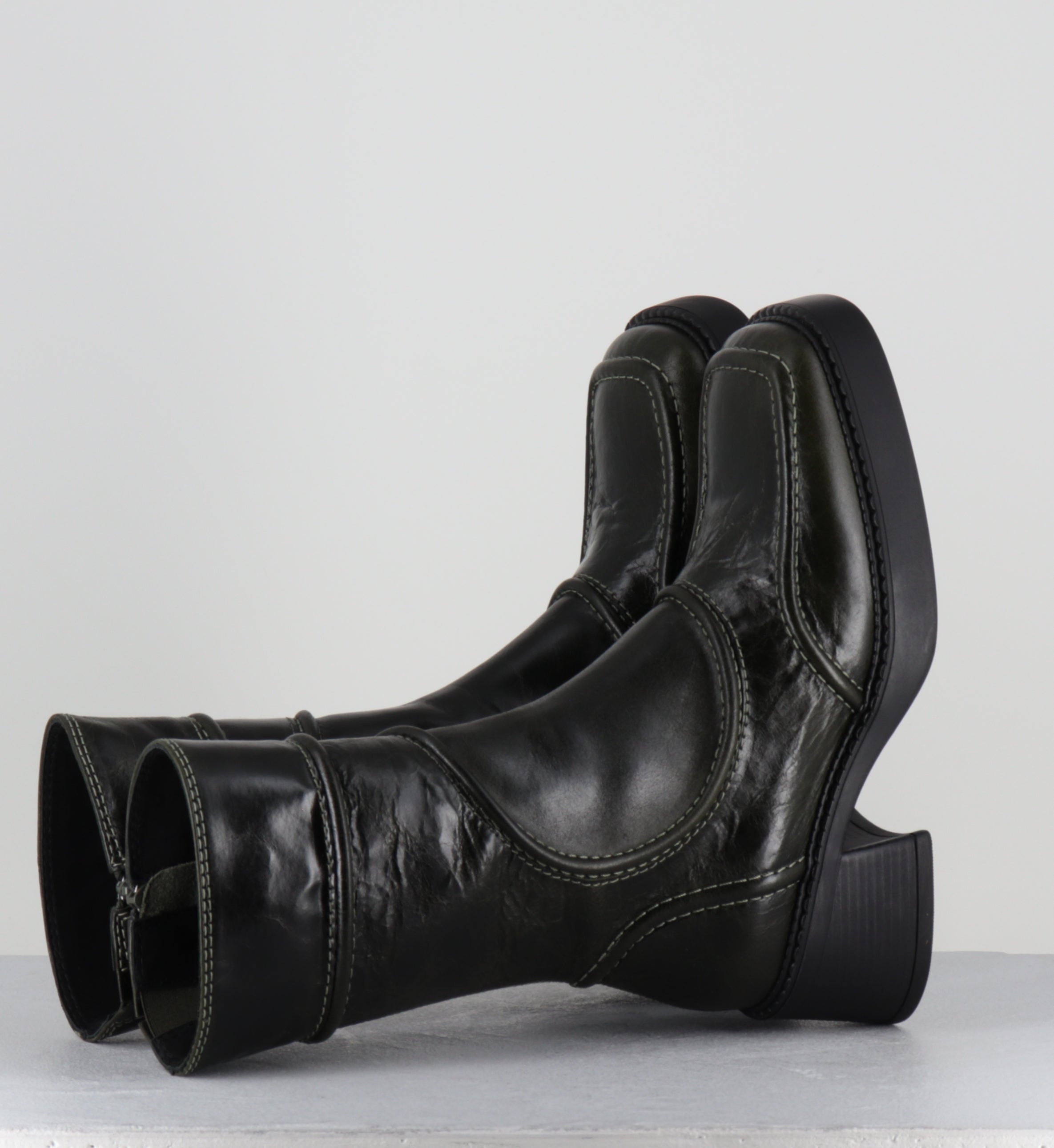 MALENE KHAKI ANKLE BOOTS