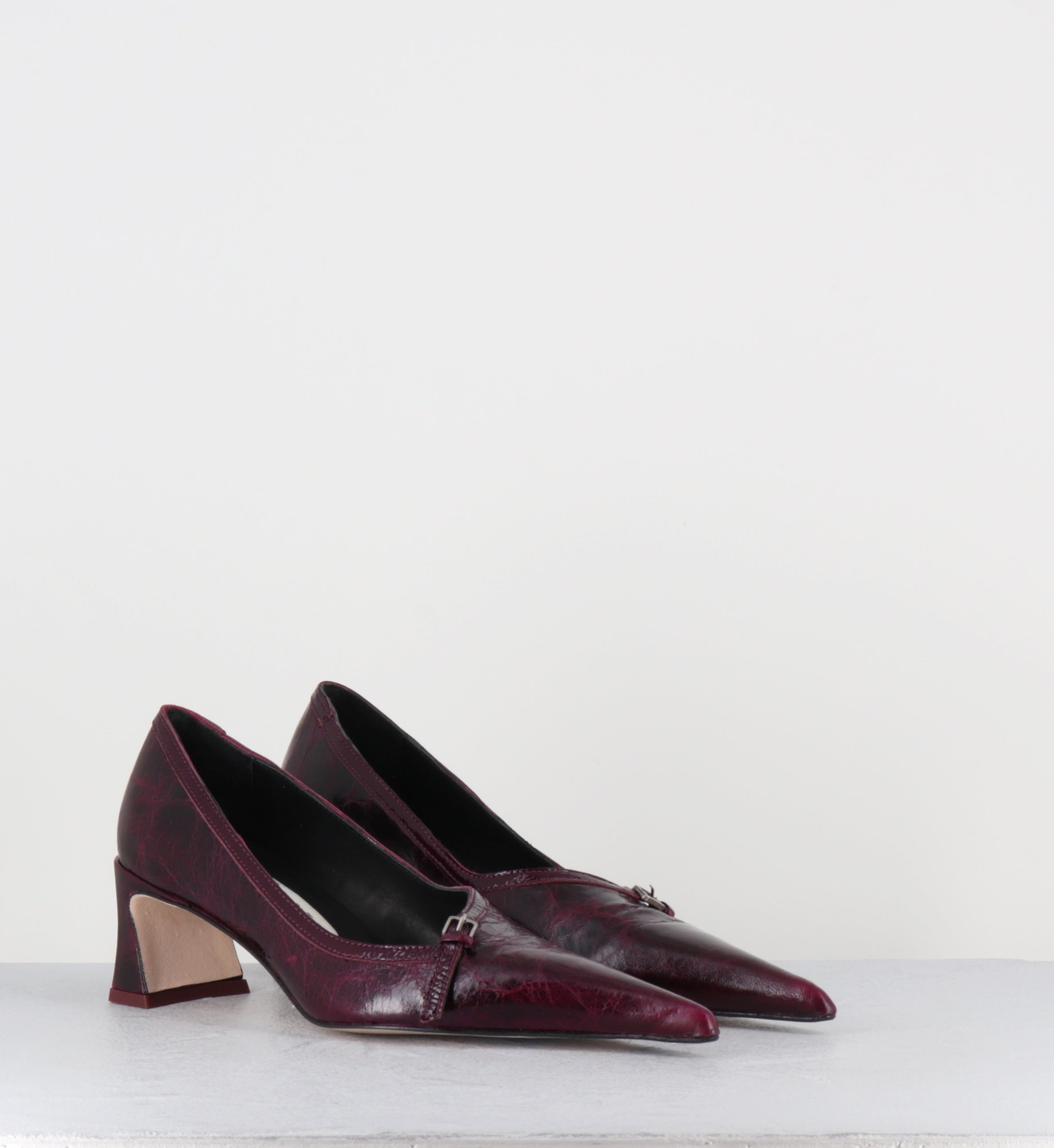 Escarpins en cuir violet bout pointu - PUQHY PURPLE COURTS