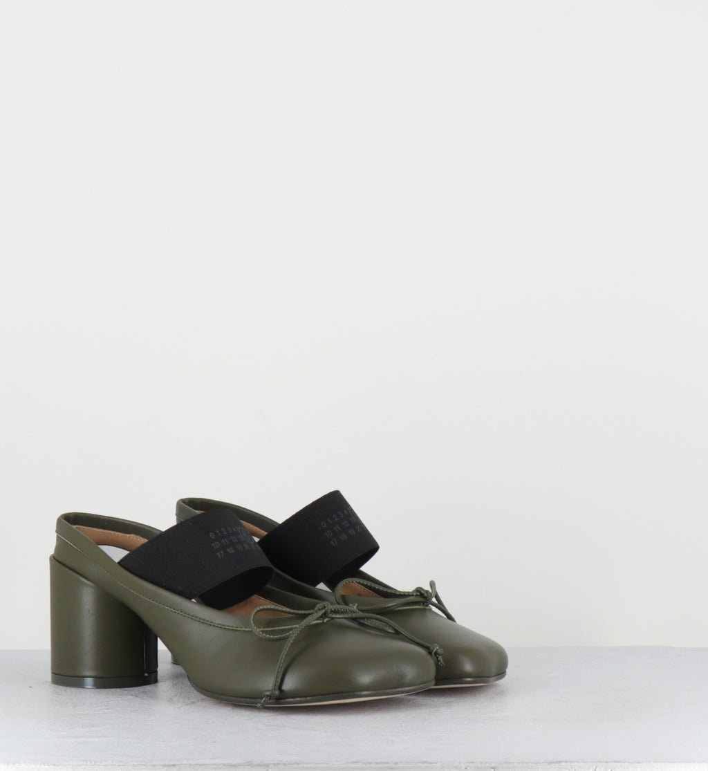 Mules élastique numeric cuir vert - S59WP0210 T7010