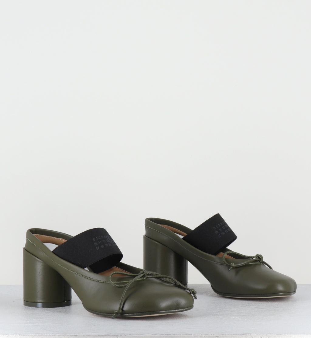 Mules élastique numeric cuir vert - S59WP0210 T7010
