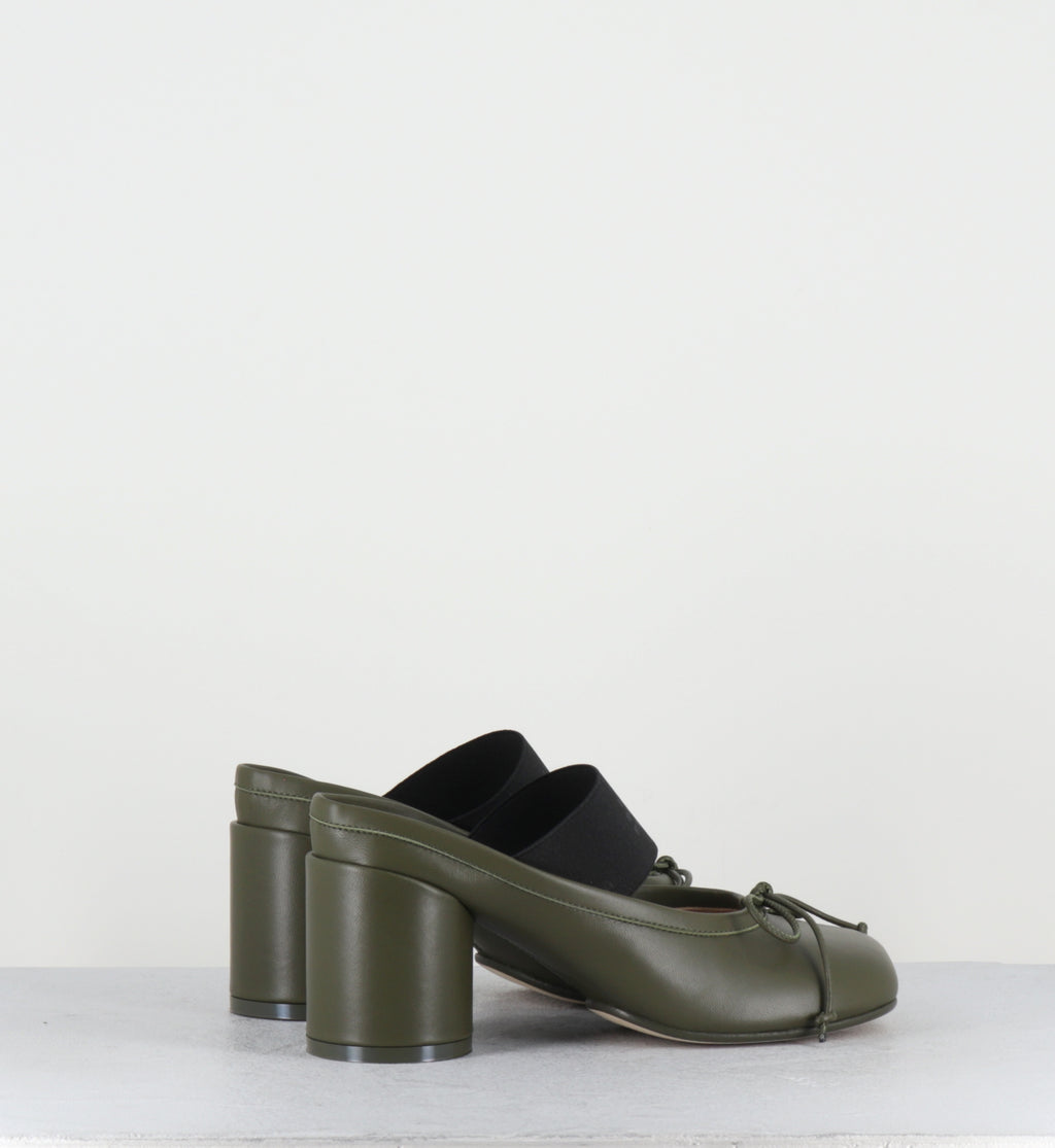 Mules élastique numeric cuir vert - S59WP0210 T7010
