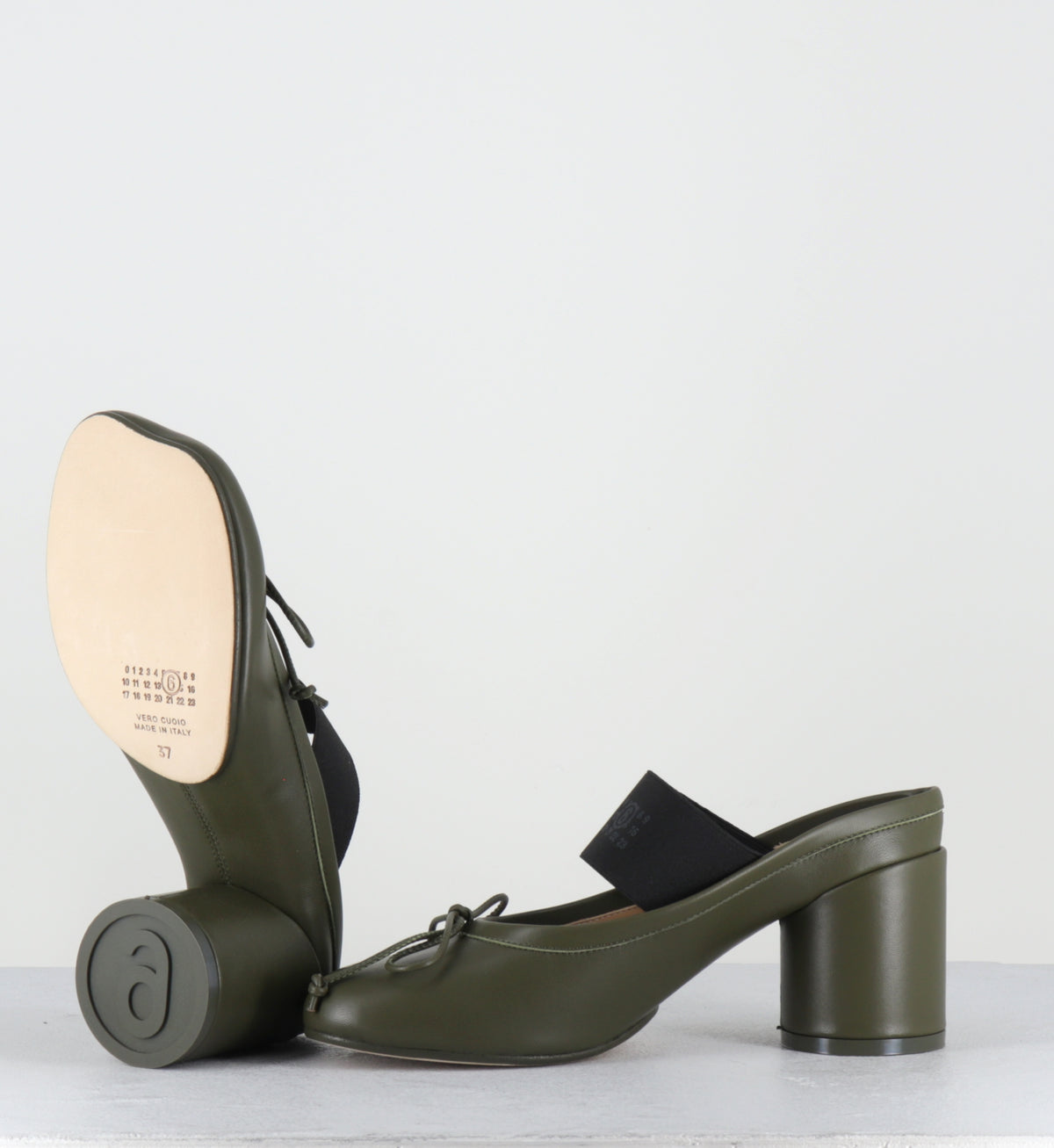 Mules élastique numeric cuir vert - S59WP0210 T7010