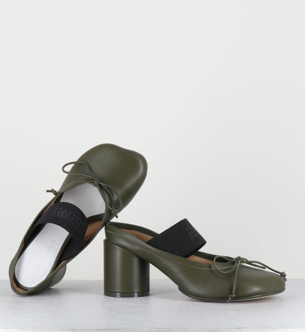 Mules élastique numeric cuir vert - S59WP0210 T7010