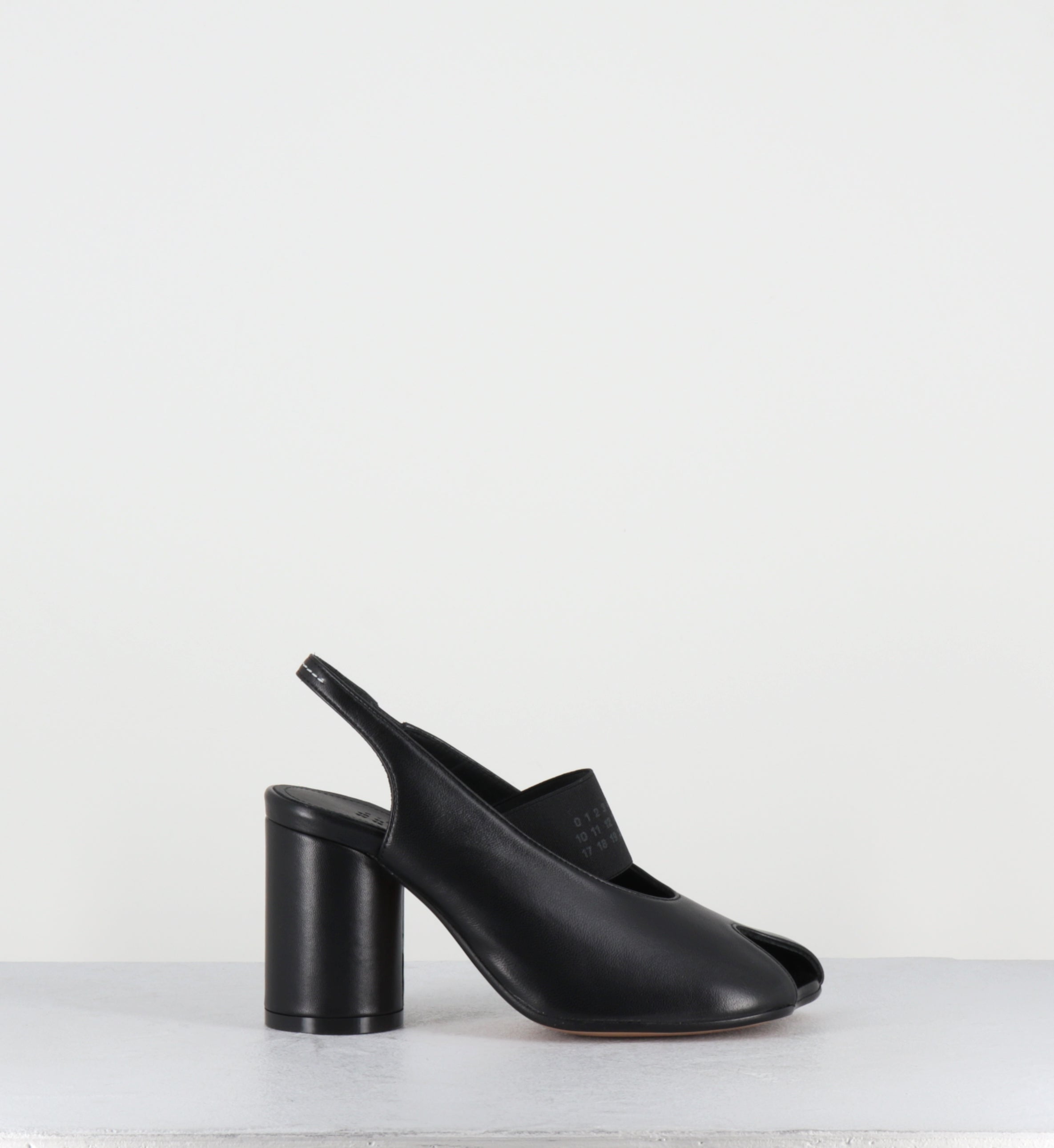 Escarpins slingback cuir noir élastique - S59WP0213 T8013