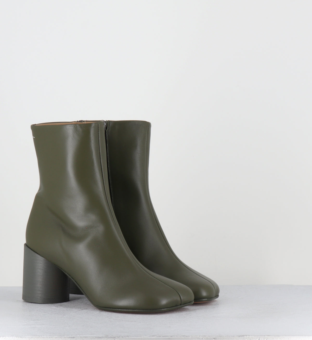 Boots anatomiques en cuir vert - S59WU0235H26 T7010