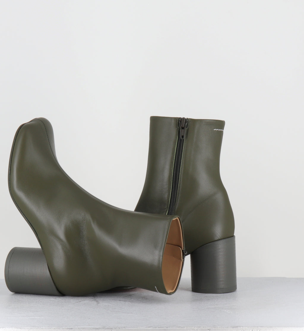 Boots anatomiques en cuir vert - S59WU0235H26 T7010