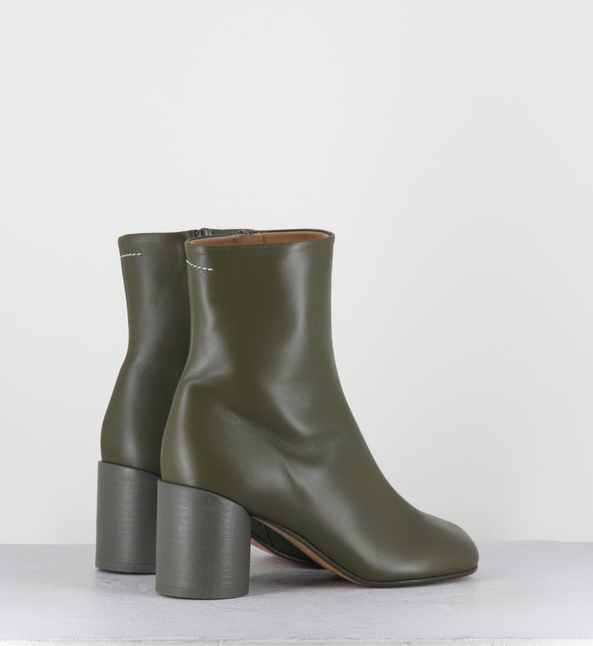 Boots anatomiques en cuir vert - S59WU0235H26 T7010