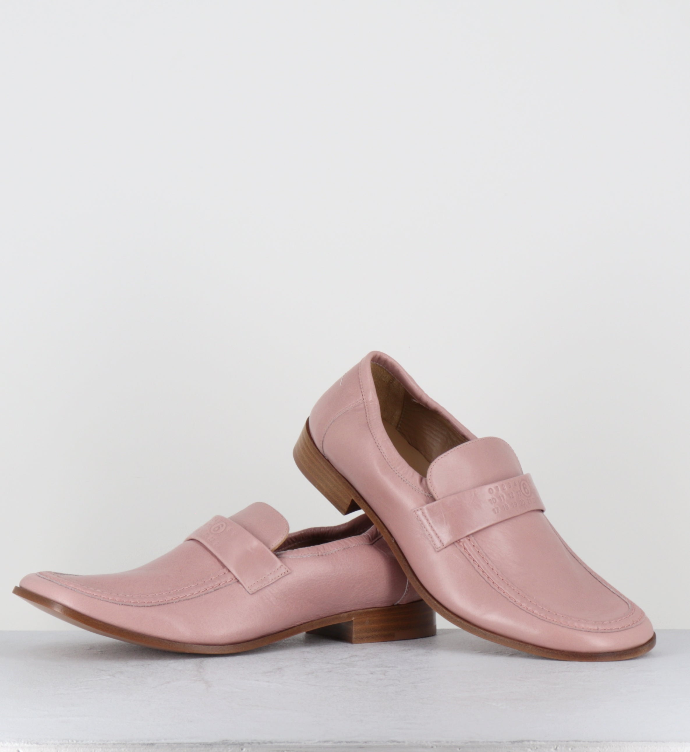Mocassins en cuir rose - S66WR0034 T4262