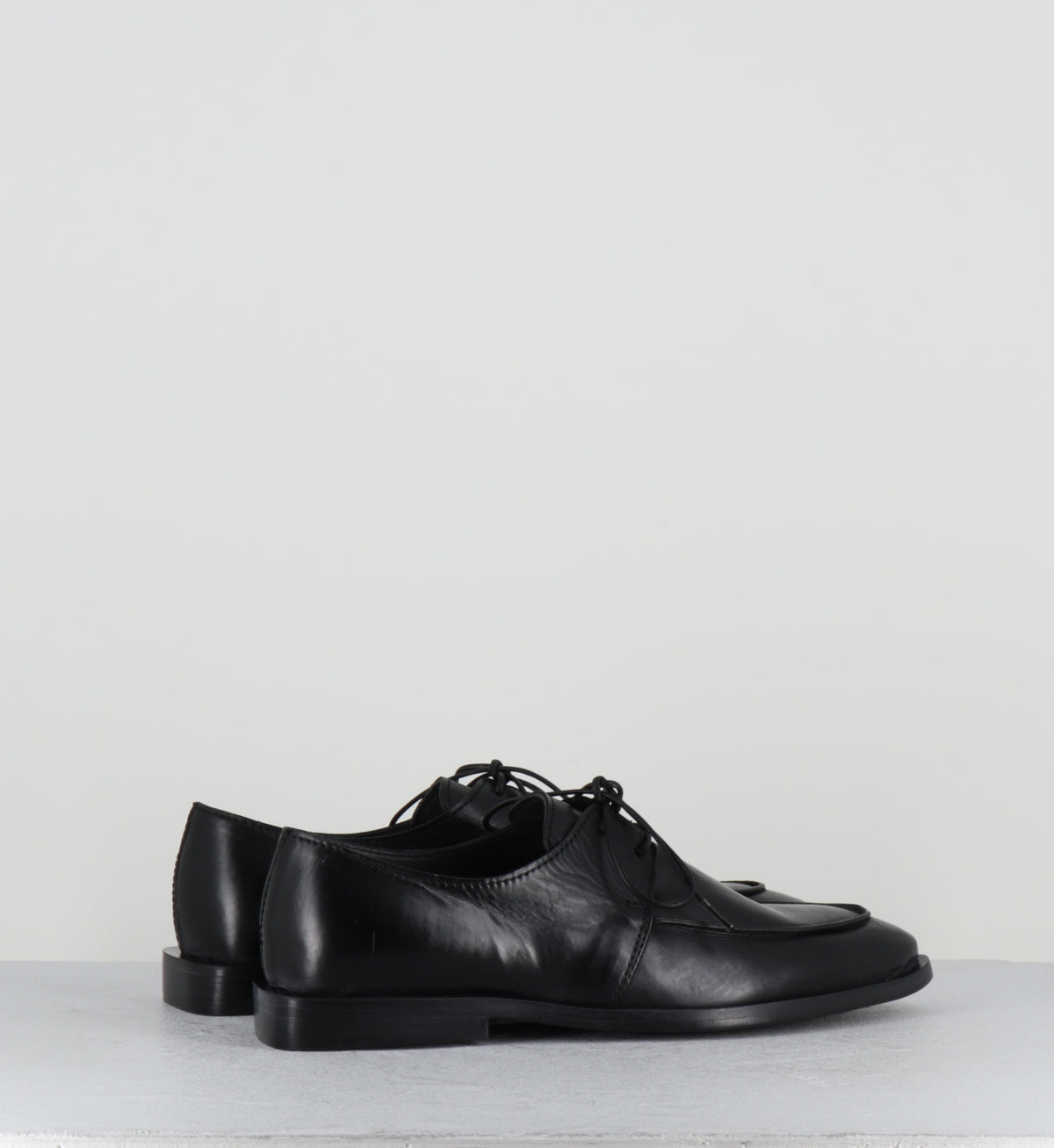 Derby pointu à lacets en cuir noir - 85604A COLORADO NERO