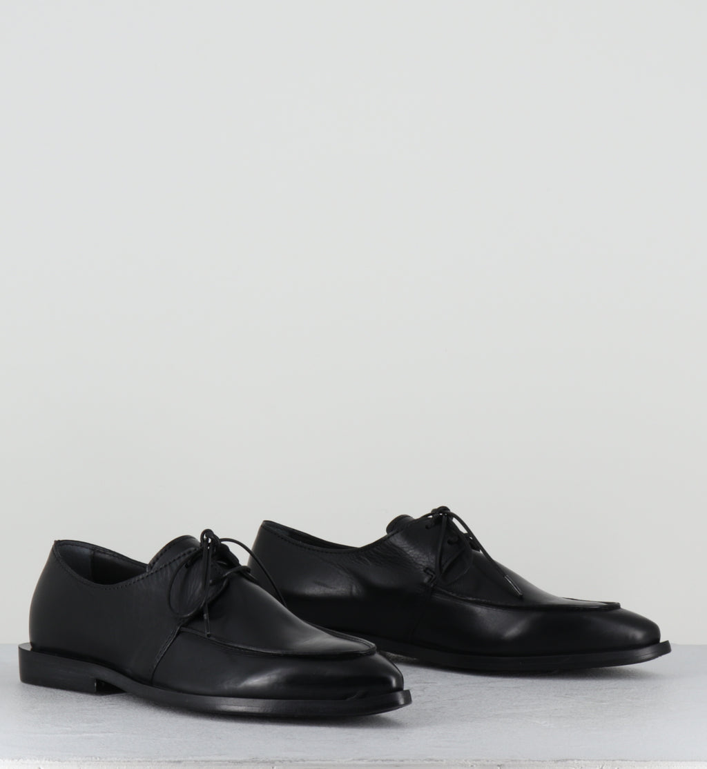 Derby pointu à lacets en cuir noir - 85604A COLORADO NERO