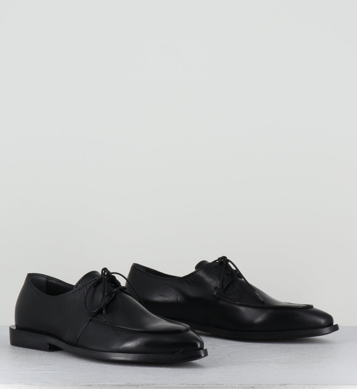 Derby pointu à lacets en cuir noir - 85604A COLORADO NERO