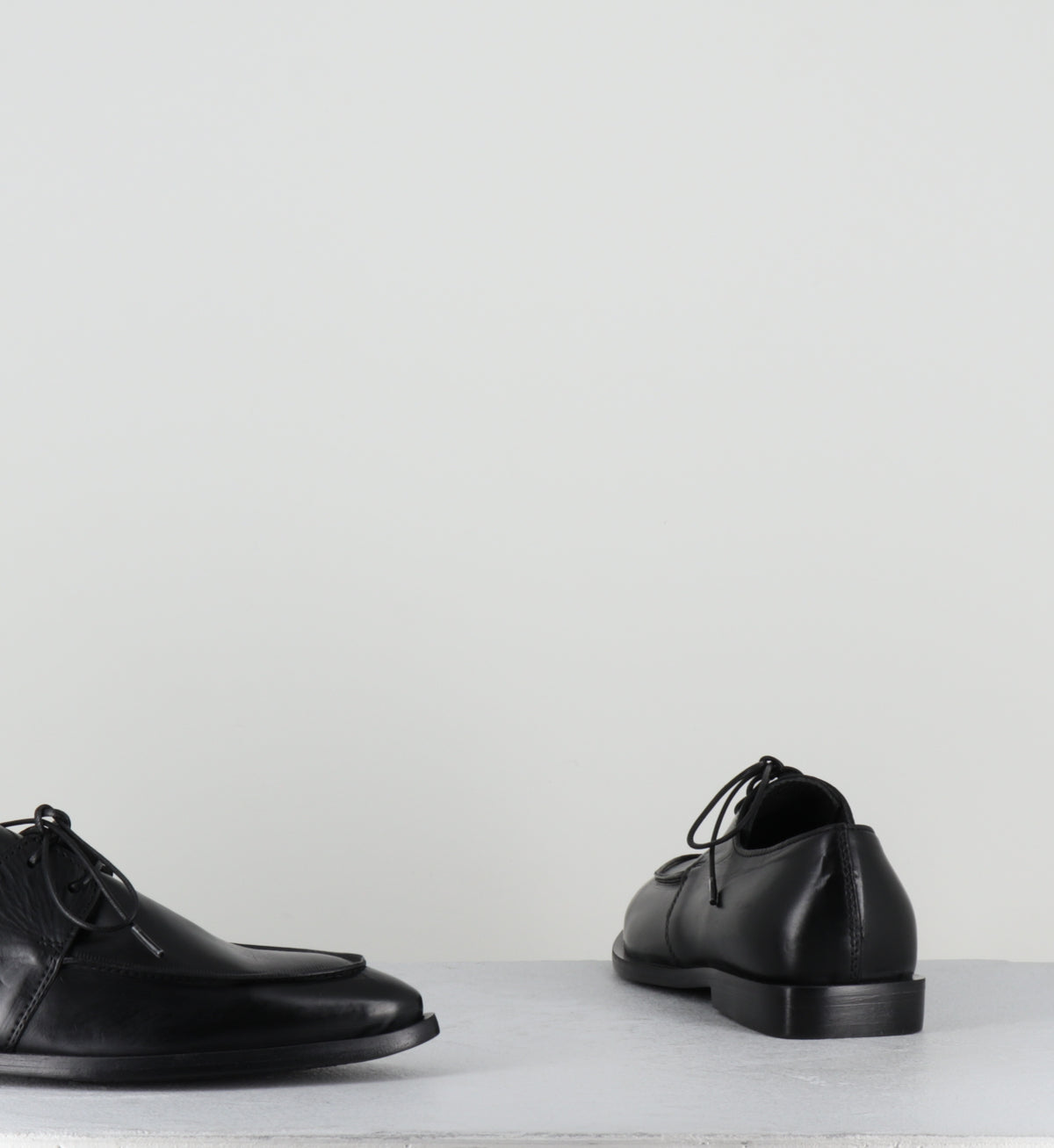 Derby pointu à lacets en cuir noir - 85604A COLORADO NERO
