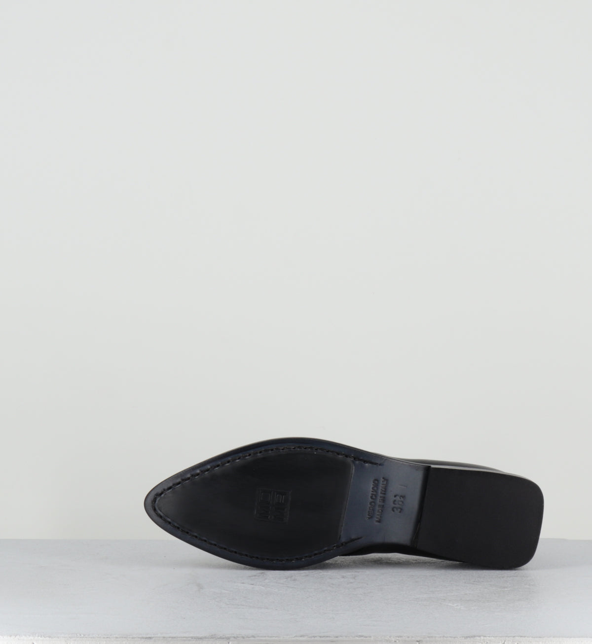 Derby pointu à lacets en cuir noir - 85604A COLORADO NERO