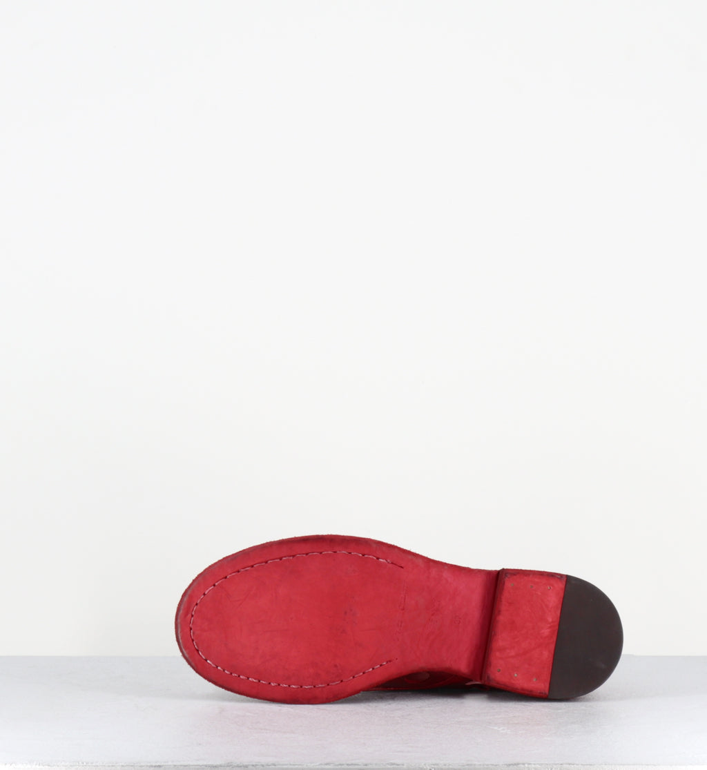 Derby ajouré en cuir rouge - RUGGED 104 VERMIGLIO