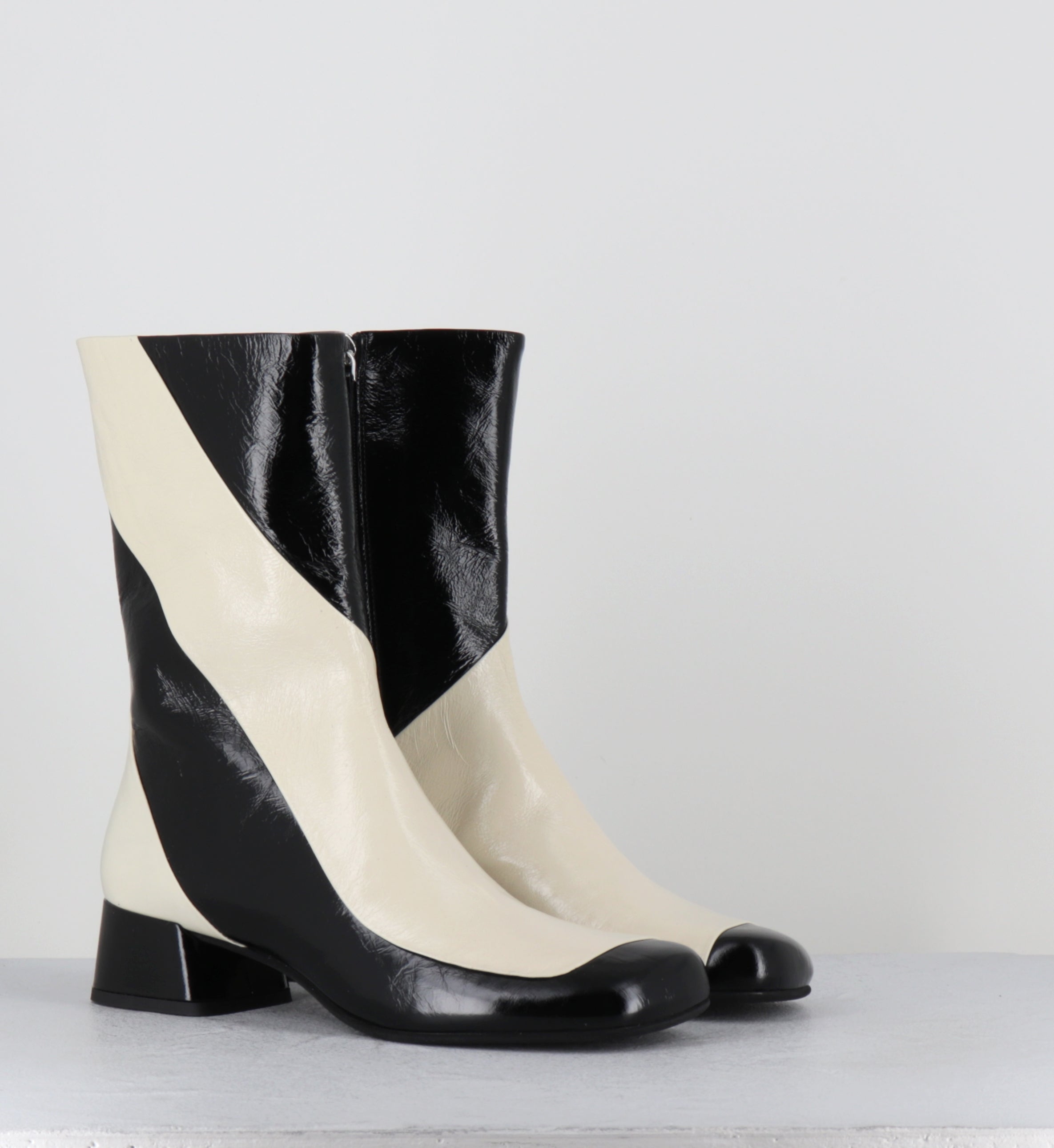 Boots 60s noir et blanc - BBC1 VENICE NERO TALCO