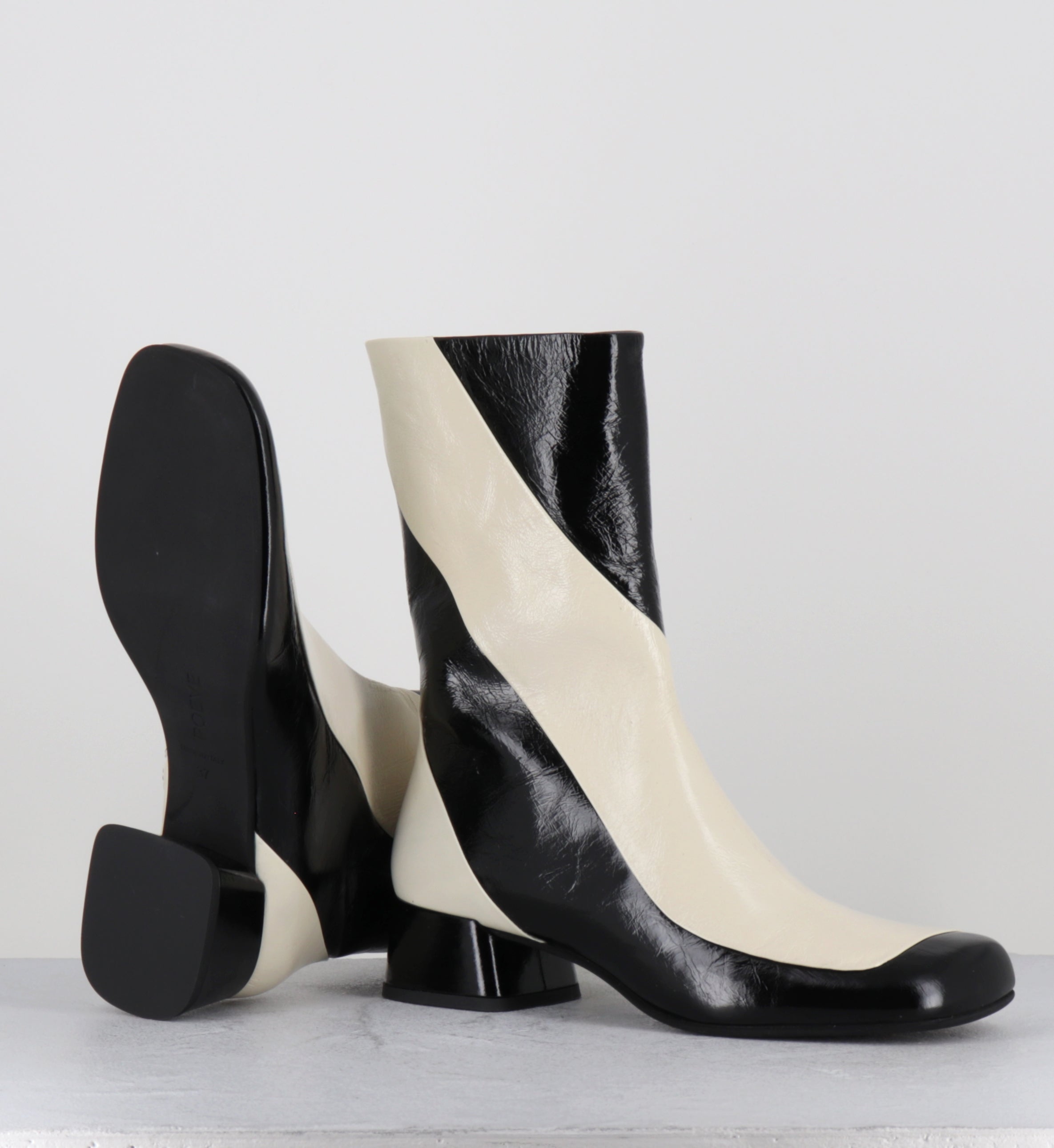 Boots 60s noir et blanc - BBC1 VENICE NERO TALCO