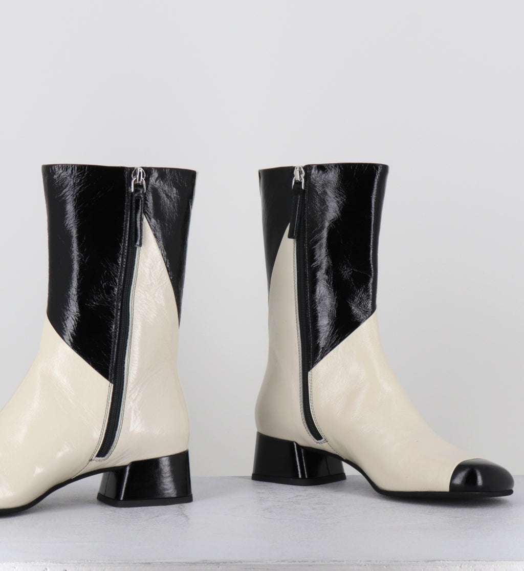Boots 60s noir et blanc - BBC1 VENICE NERO TALCO
