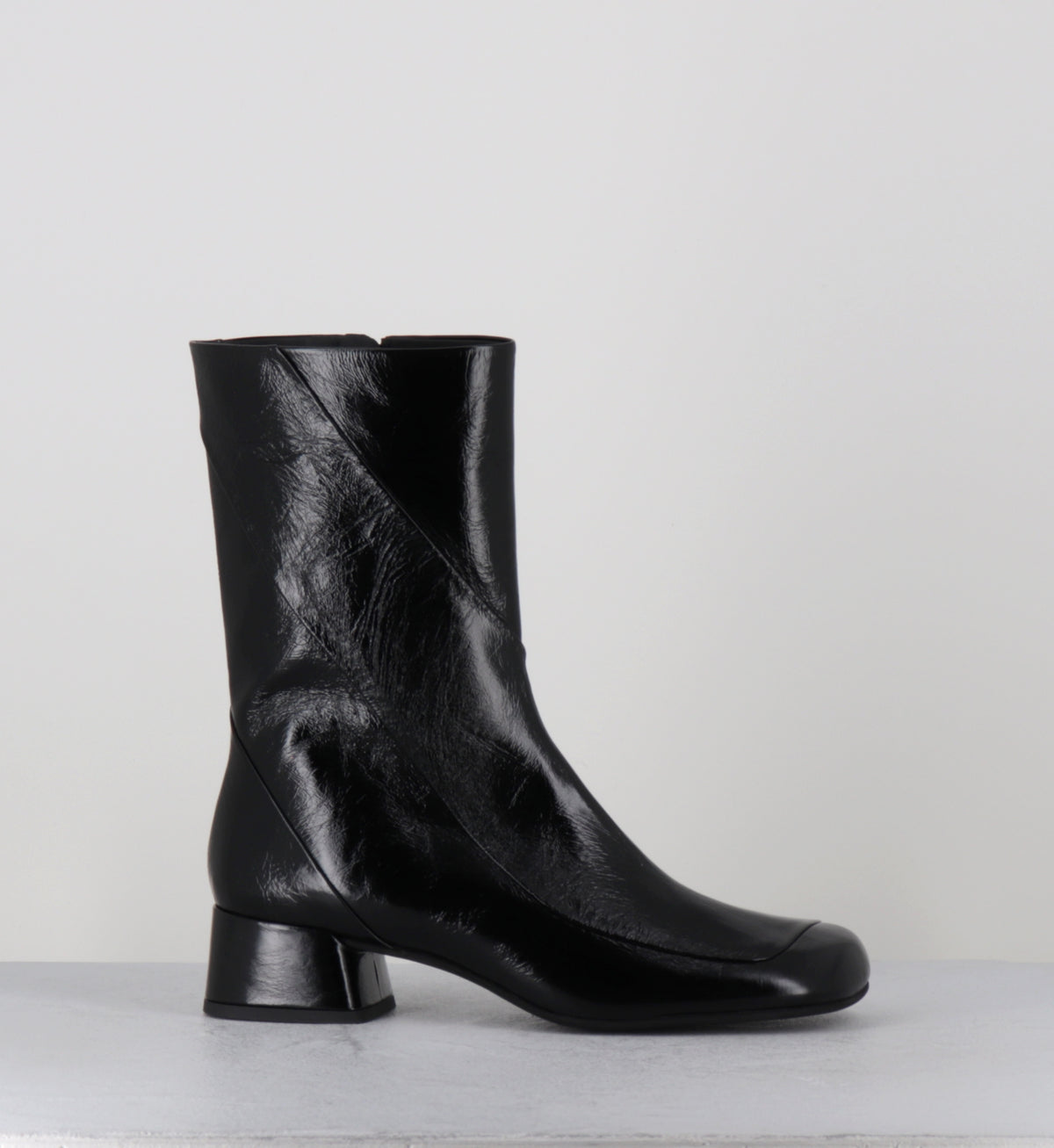 Boors 60s cuir noir petit talon - BBC1 VENICE NERO