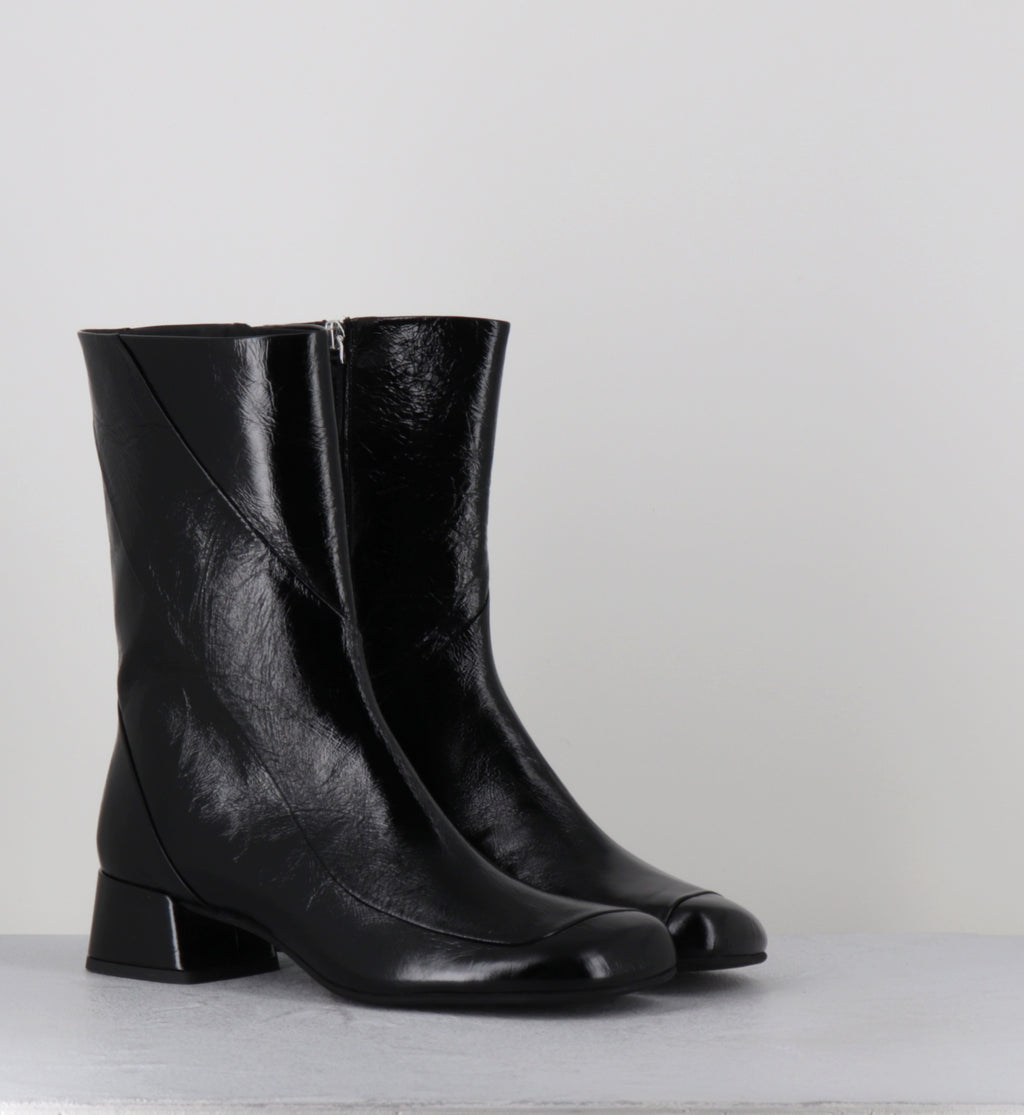 Boors 60s cuir noir petit talon - BBC1 VENICE NERO
