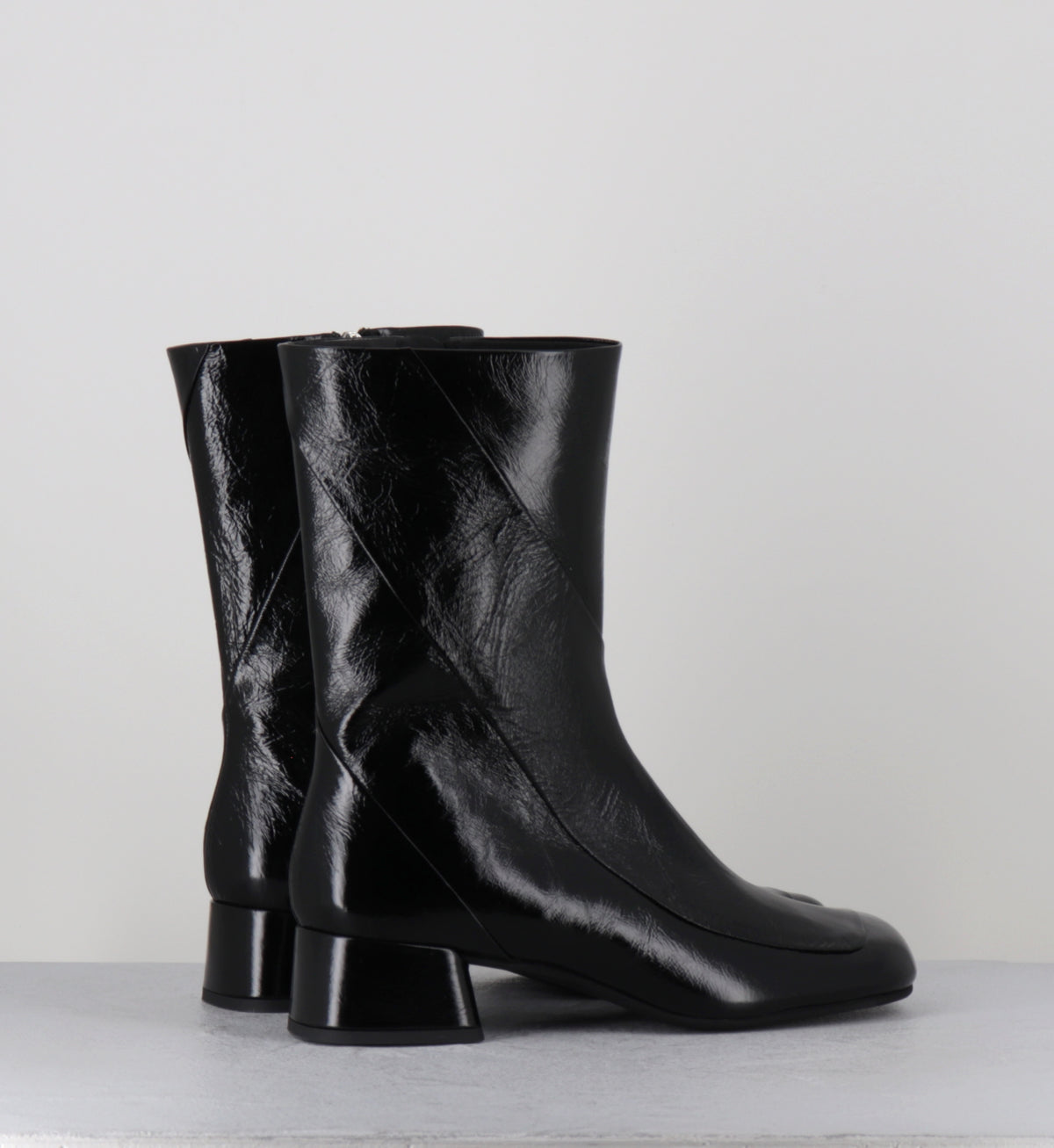 Boors 60s cuir noir petit talon - BBC1 VENICE NERO