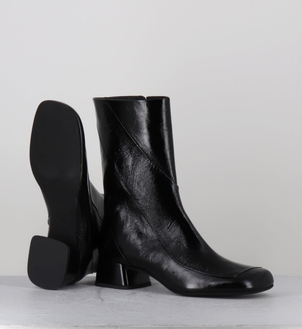 Boors 60s cuir noir petit talon - BBC1 VENICE NERO