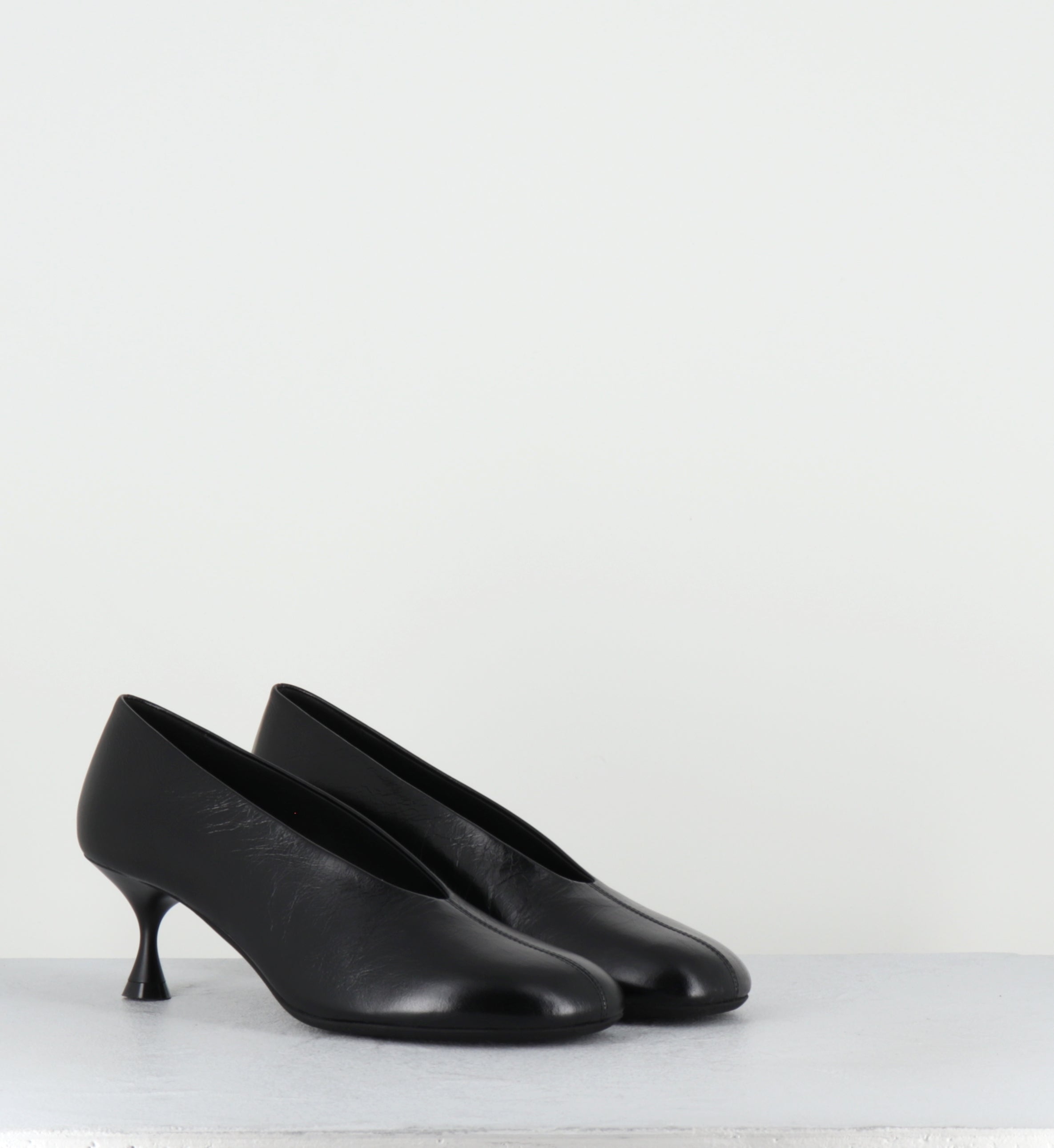 Escarpins à talon en cuir noir - BIL1 PATHOS NERO