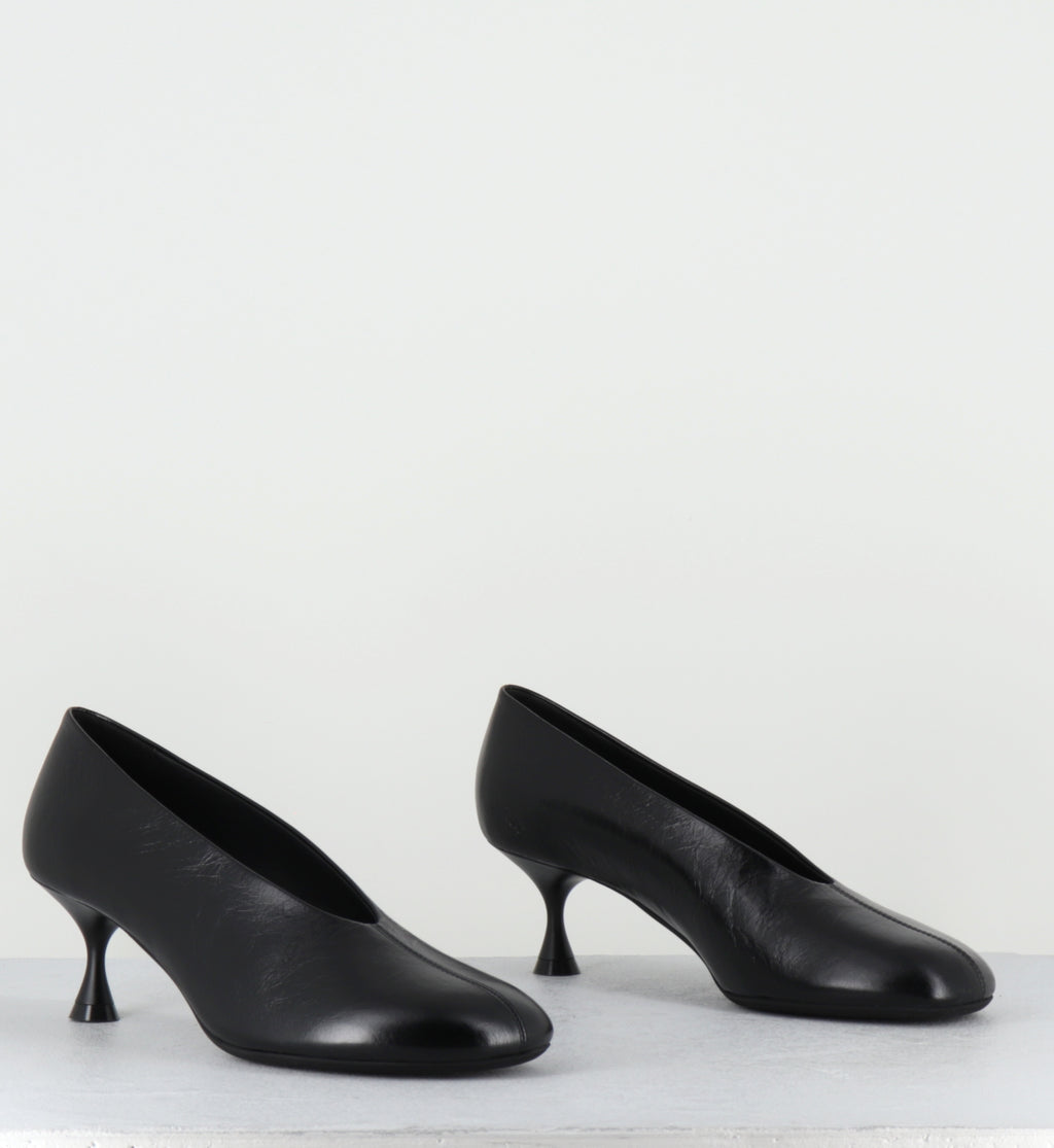 Escarpins à talon en cuir noir - BIL1 PATHOS NERO