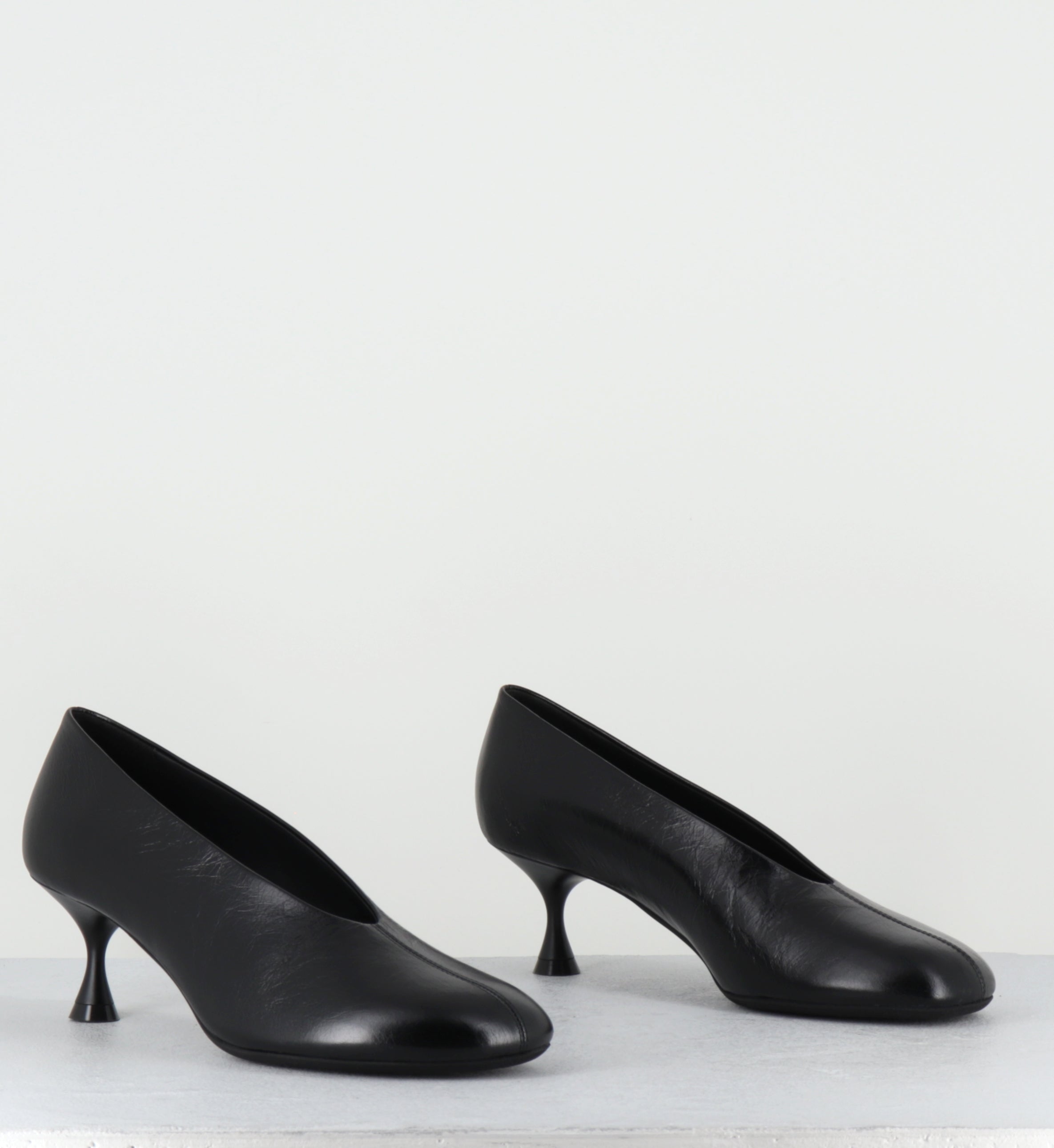 Escarpins à talon en cuir noir - BIL1 PATHOS NERO
