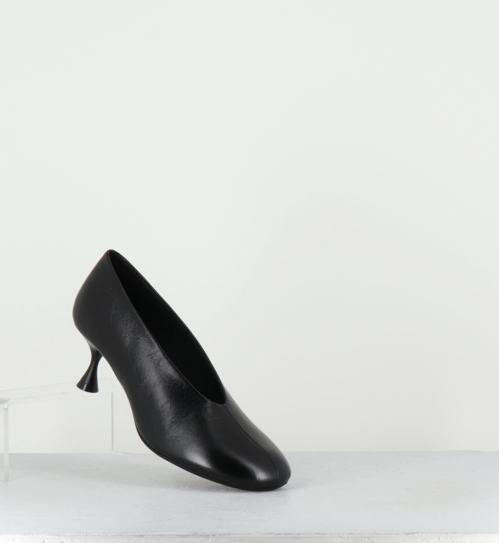 Escarpins à talon en cuir noir - BIL1 PATHOS NERO