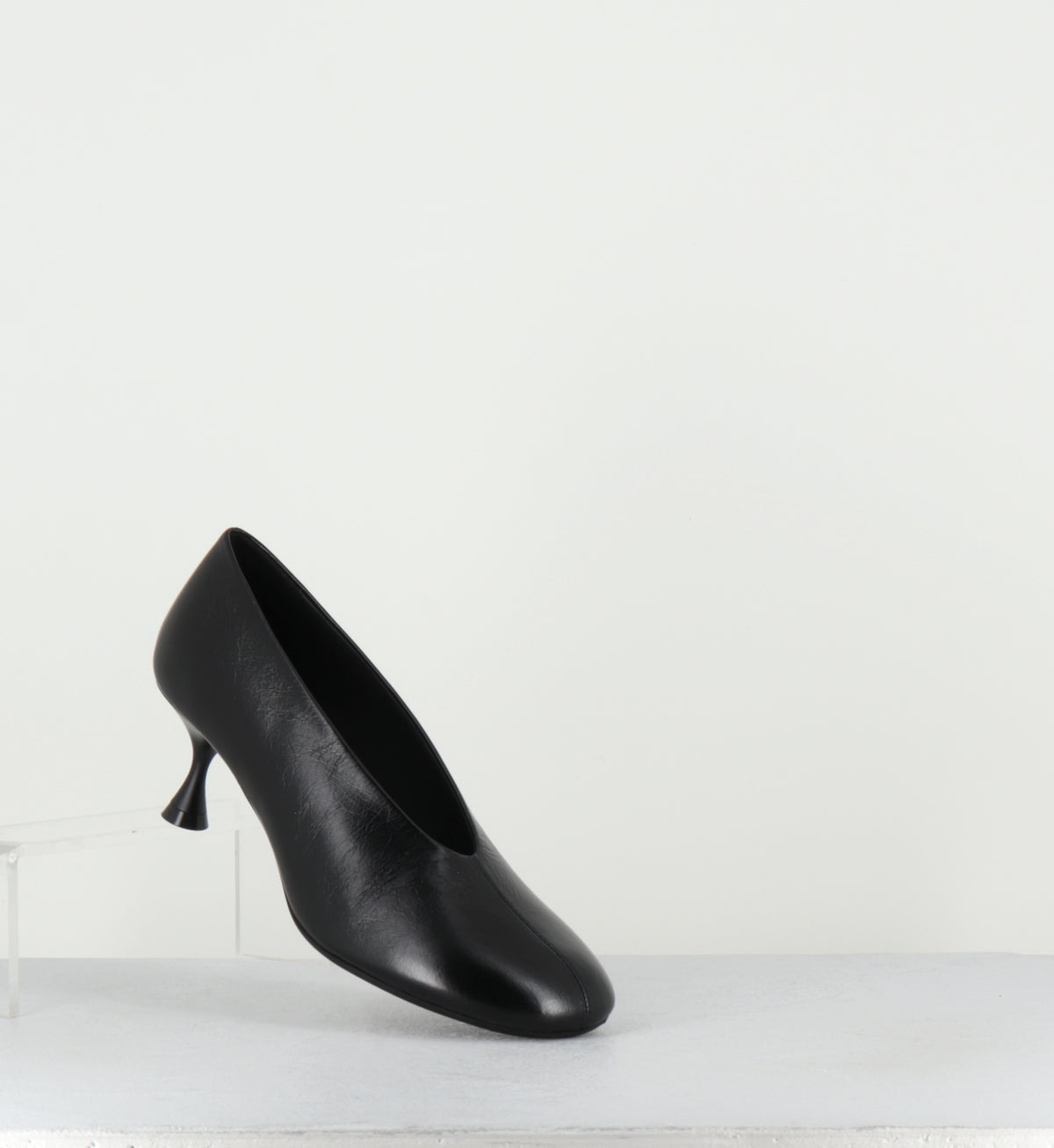Escarpins à talon en cuir noir - BIL1 PATHOS NERO