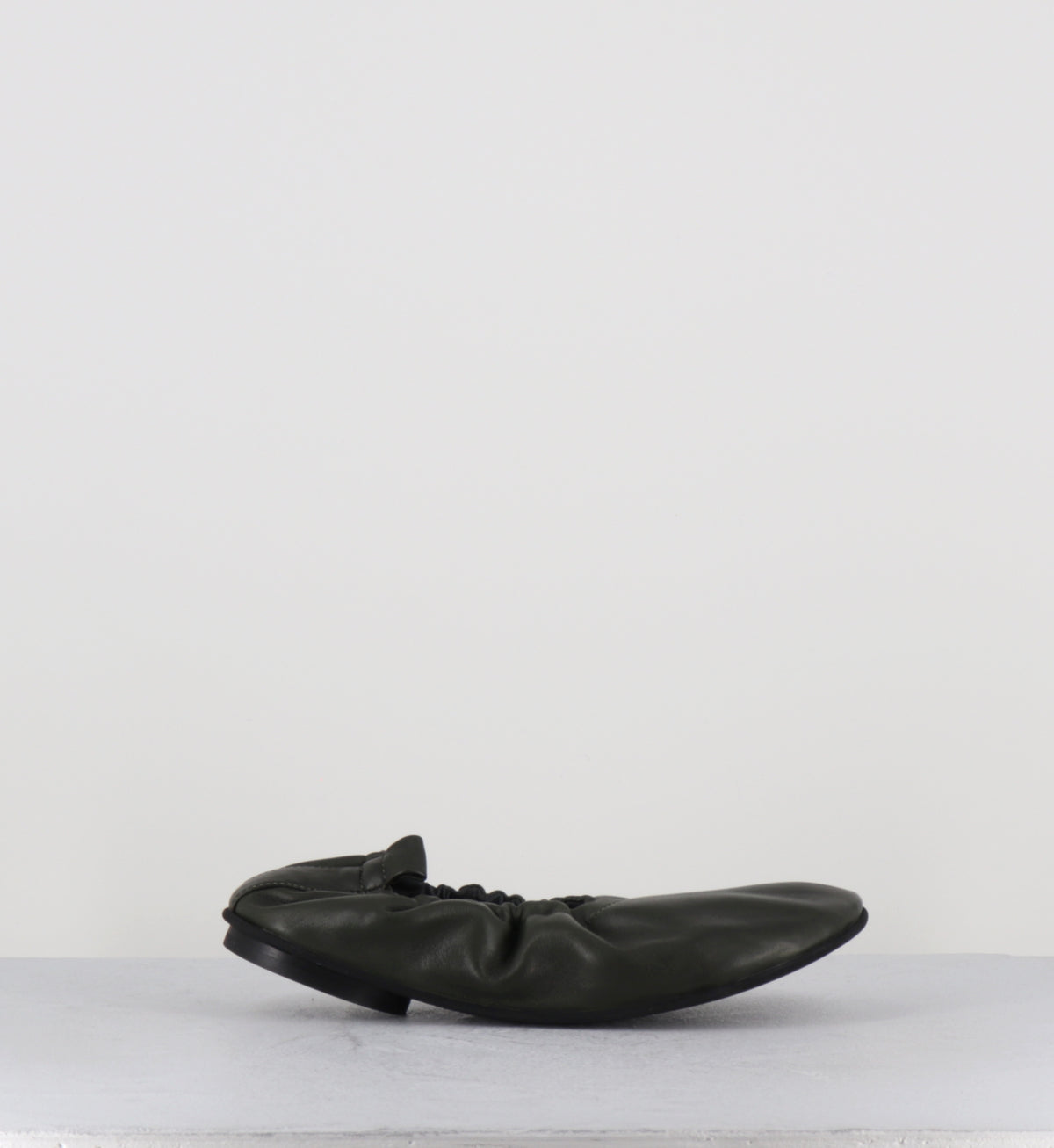 Ballerines à élastique en cuir khaki- CJS50  PORTO SAVANA