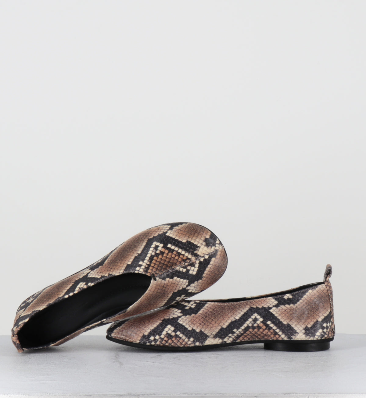 Ballerines cuir imprimé serpent - CJS43M DIAMANTE SAFFRON