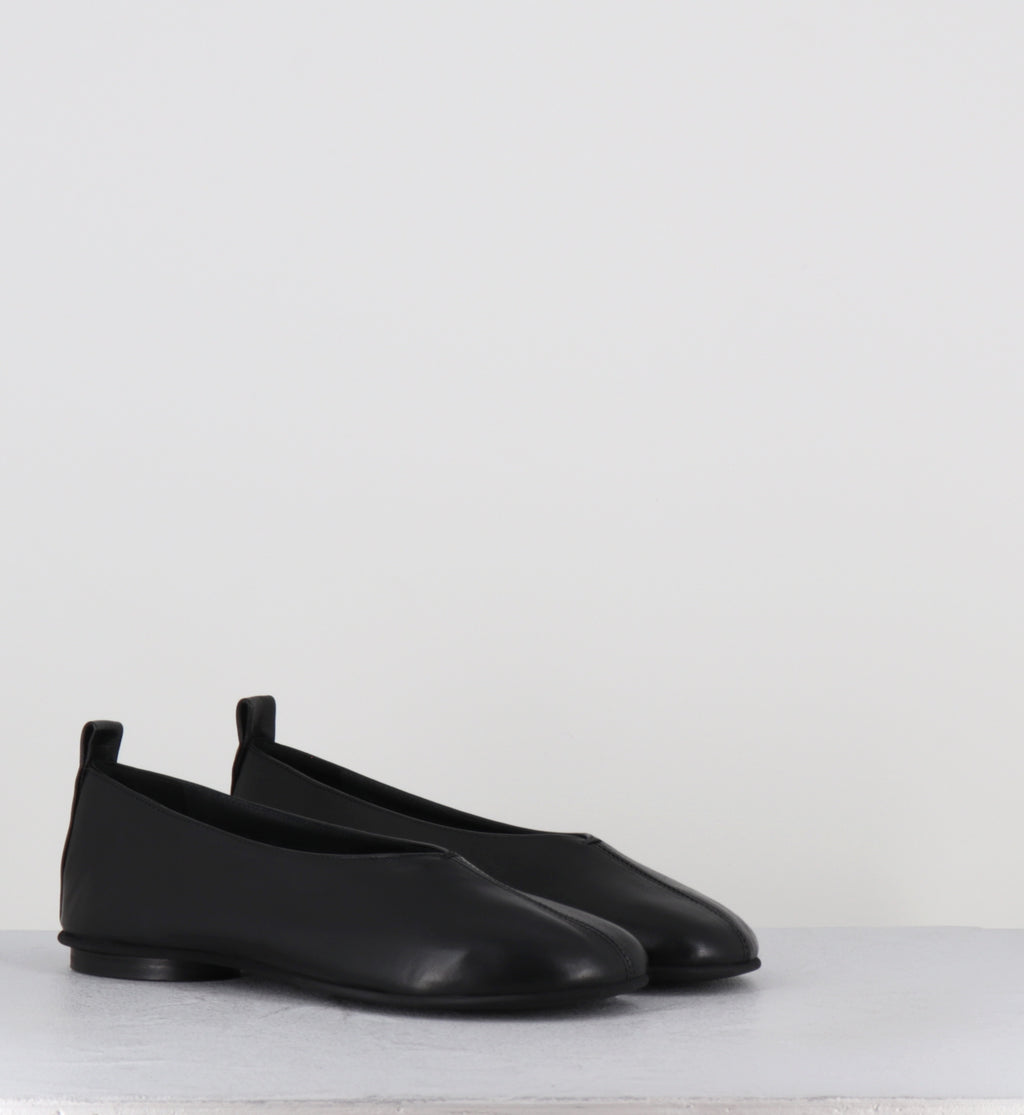 Ballerines en cuir noir minimalistes - CJS43M PORTO NERO