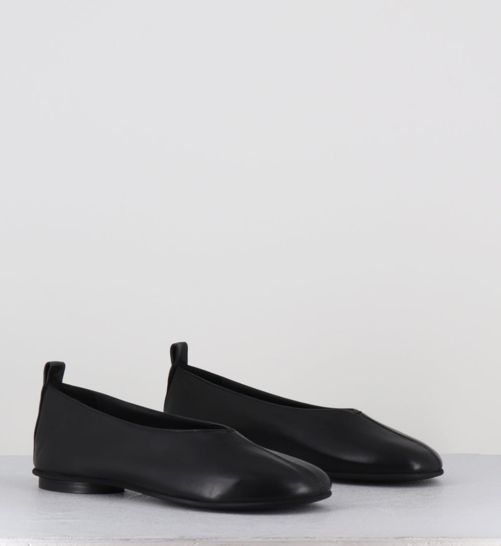 Ballerines en cuir noir minimalistes - CJS43M PORTO NERO