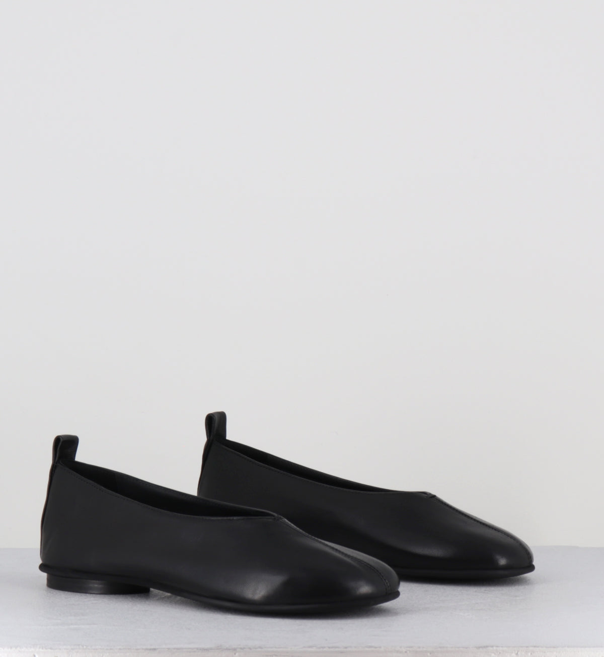 Ballerines en cuir noir minimalistes - CJS43M PORTO NERO