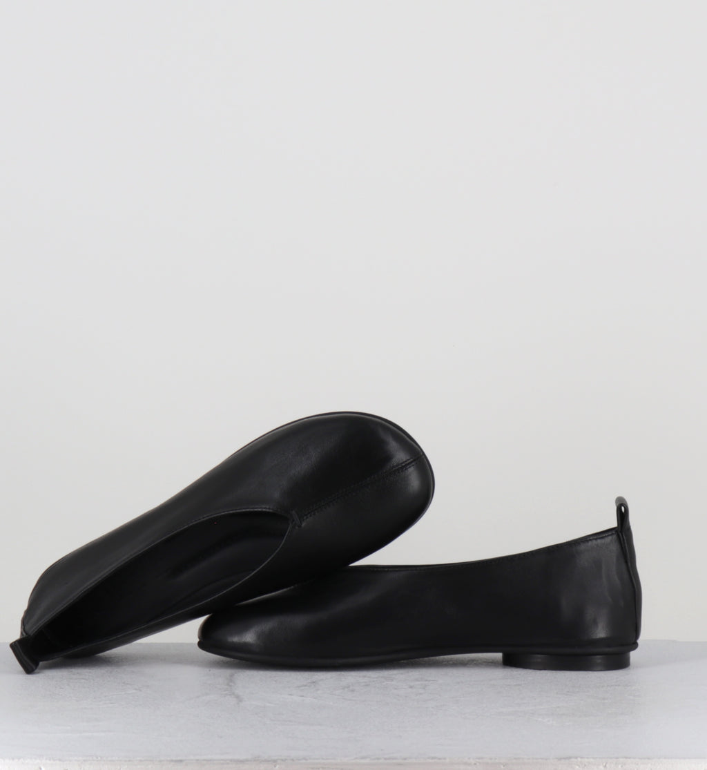Ballerines en cuir noir minimalistes - CJS43M PORTO NERO