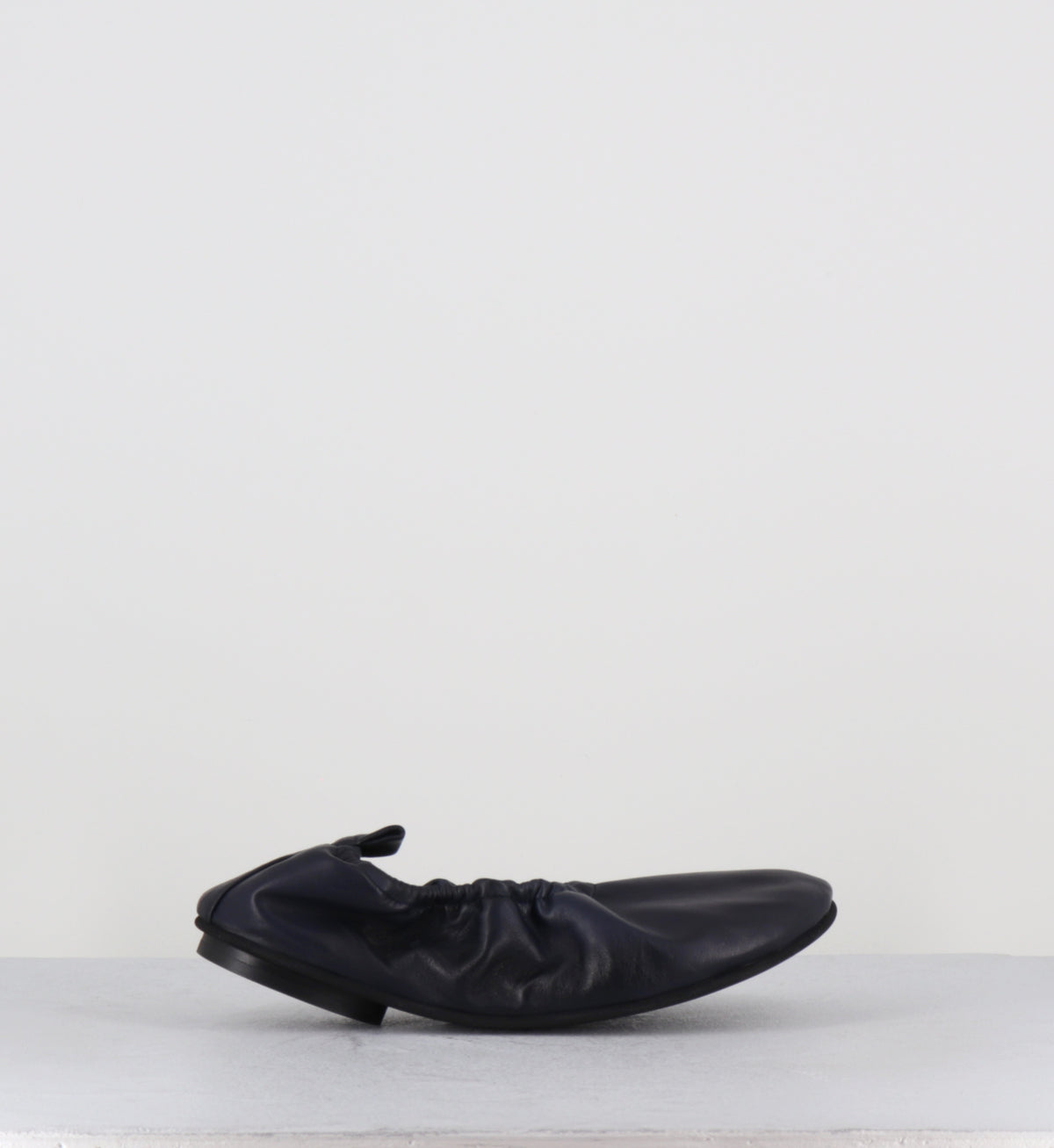 Ballerines à élastique en cuir bleu marine - CJS50 PORTO BLU