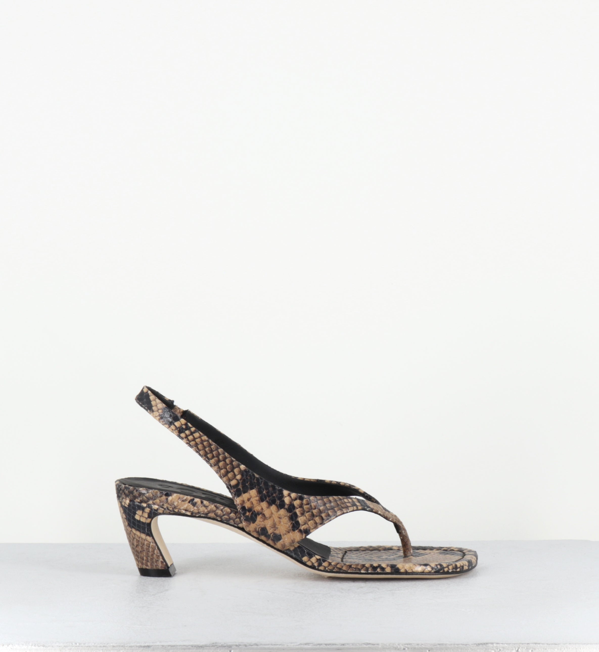 Tongs à talon en cuir serpent - DDE56 DIAMANTE SABBIA