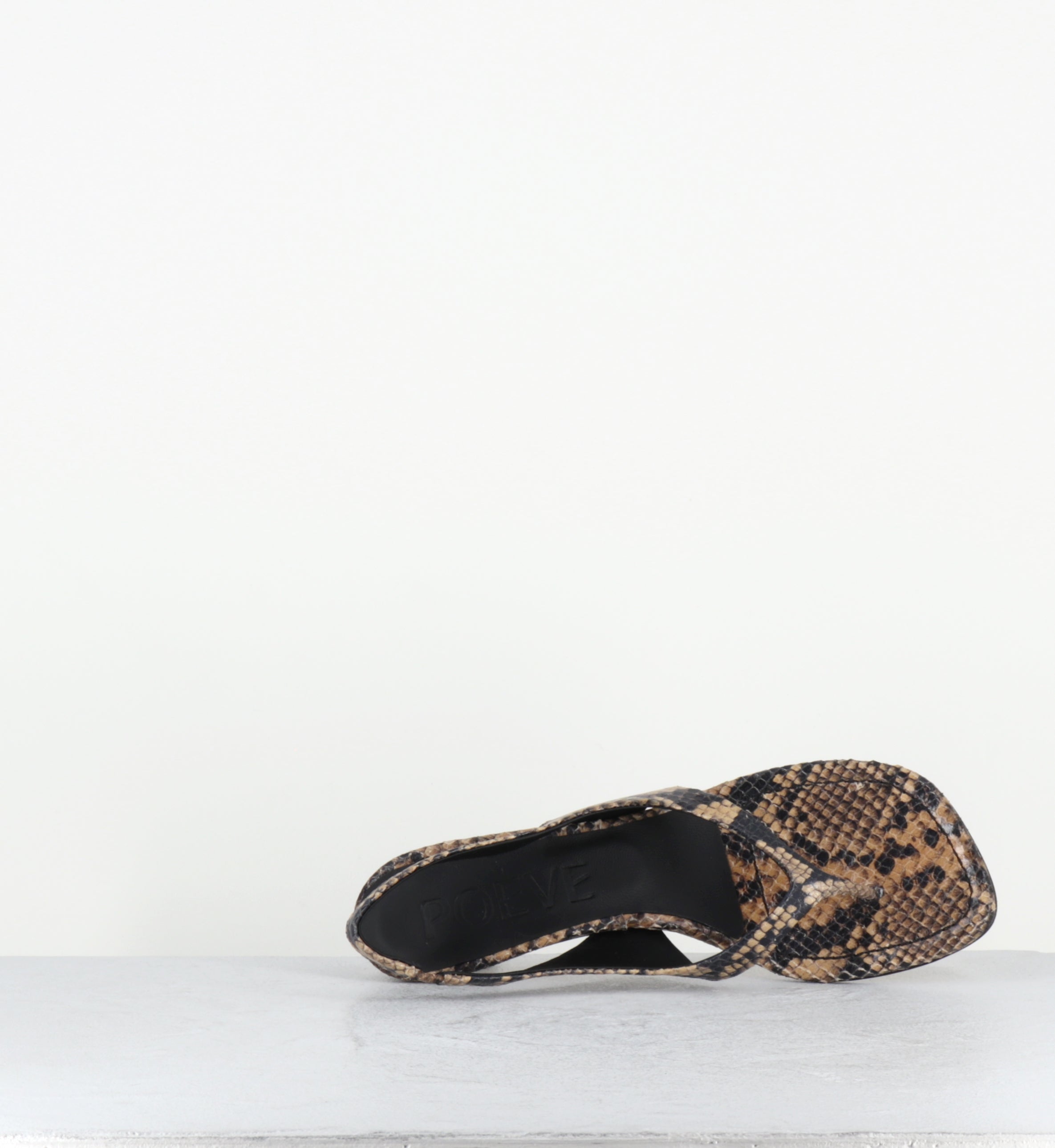 Tongs à talon en cuir serpent - DDE56 DIAMANTE SABBIA