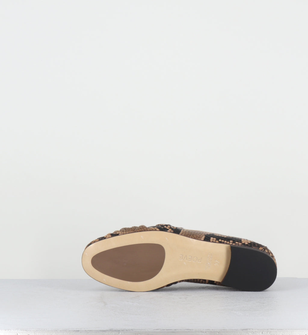 Mocassins froncés serpent - DO27 DIAMANTE SABBIA