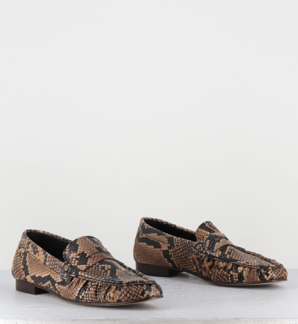 Mocassins froncés serpent - DO27 DIAMANTE SABBIA