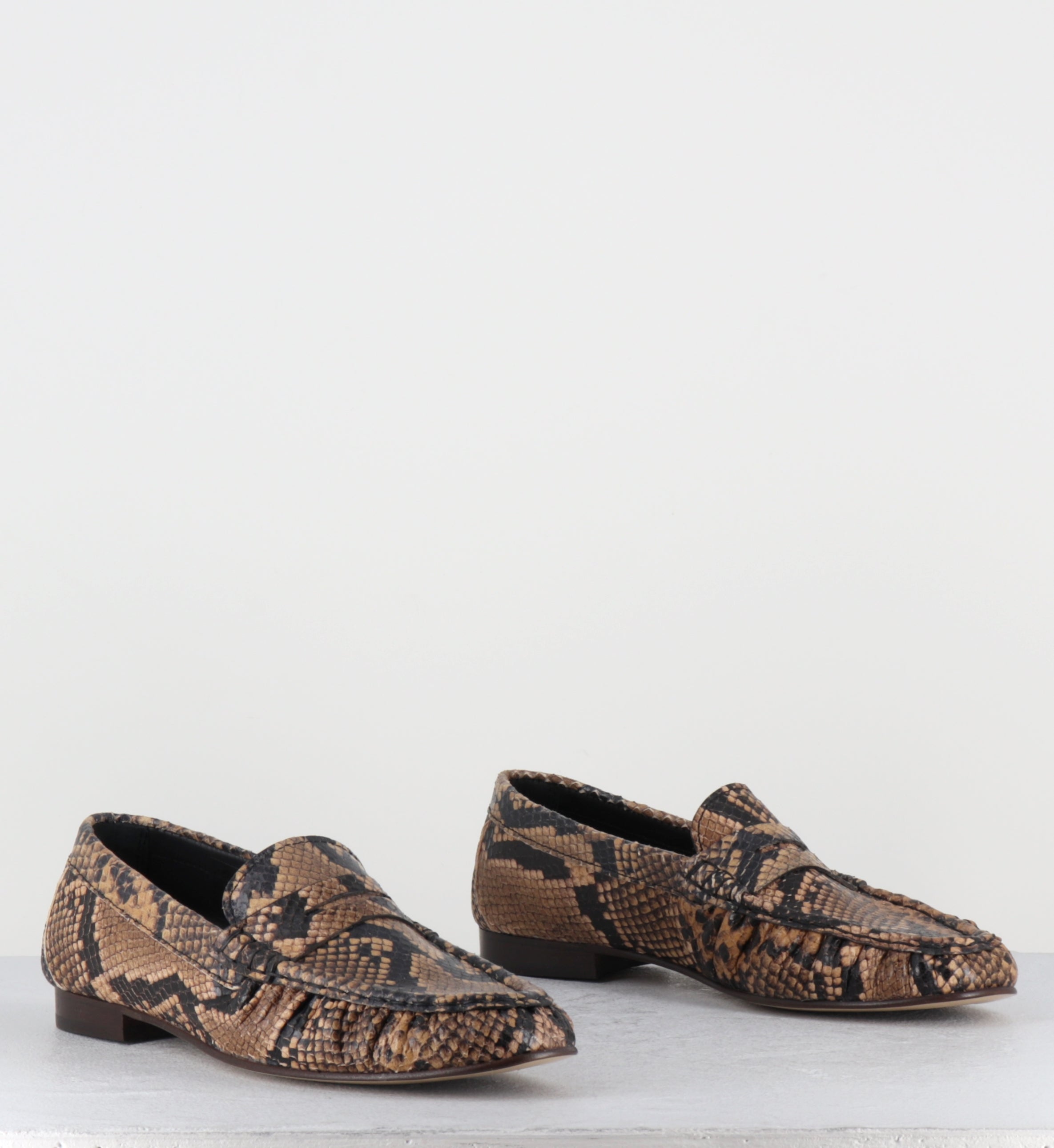 Mocassins froncés serpent - DO27 DIAMANTE SABBIA