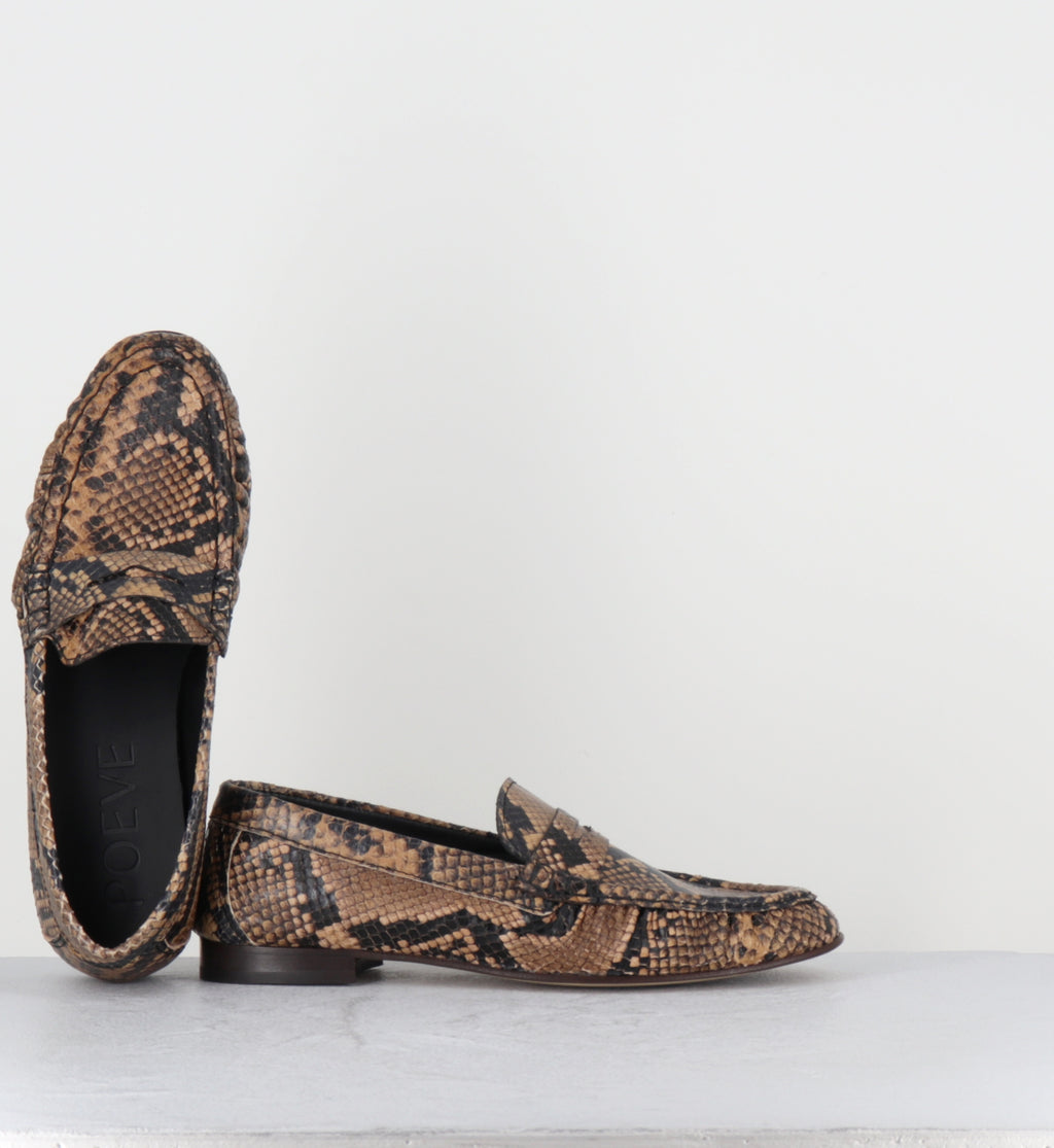 Mocassins froncés serpent - DO27 DIAMANTE SABBIA