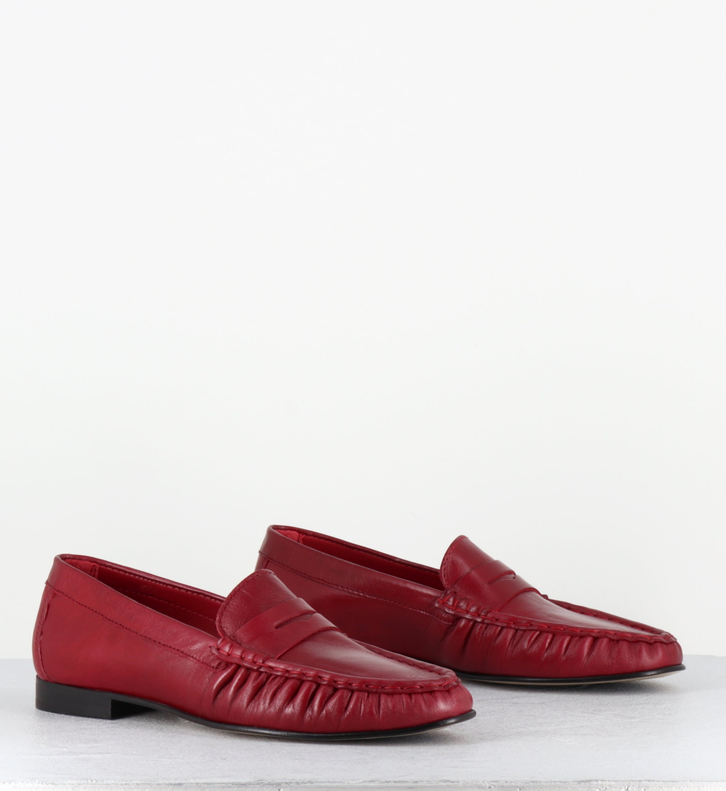 Mocassins en cuir rouge - DO27 PATHOS RUBINO