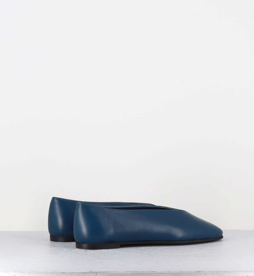 Ballerines en cuir bleu pétrole - FITTI02 PORTO BORDER