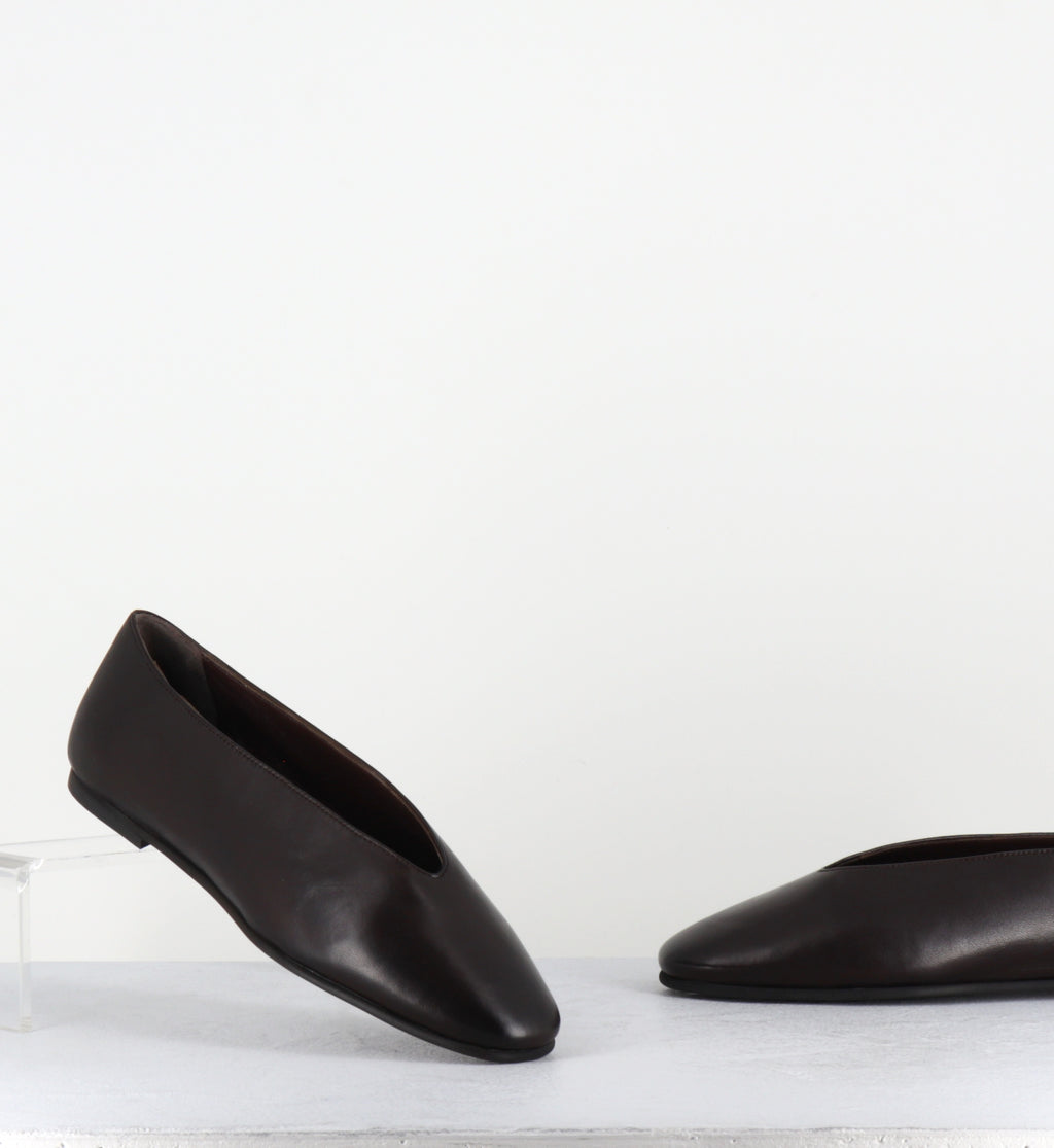 Ballerines en cuir marron souple - FITTI02 PORTO TDM