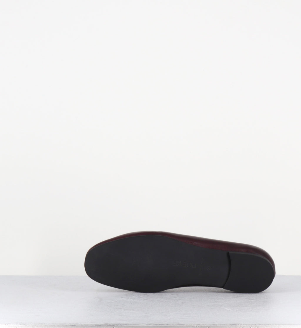 Ballerines en cuir bordeaux souple - FITTI02 PORTO BORDEAUX