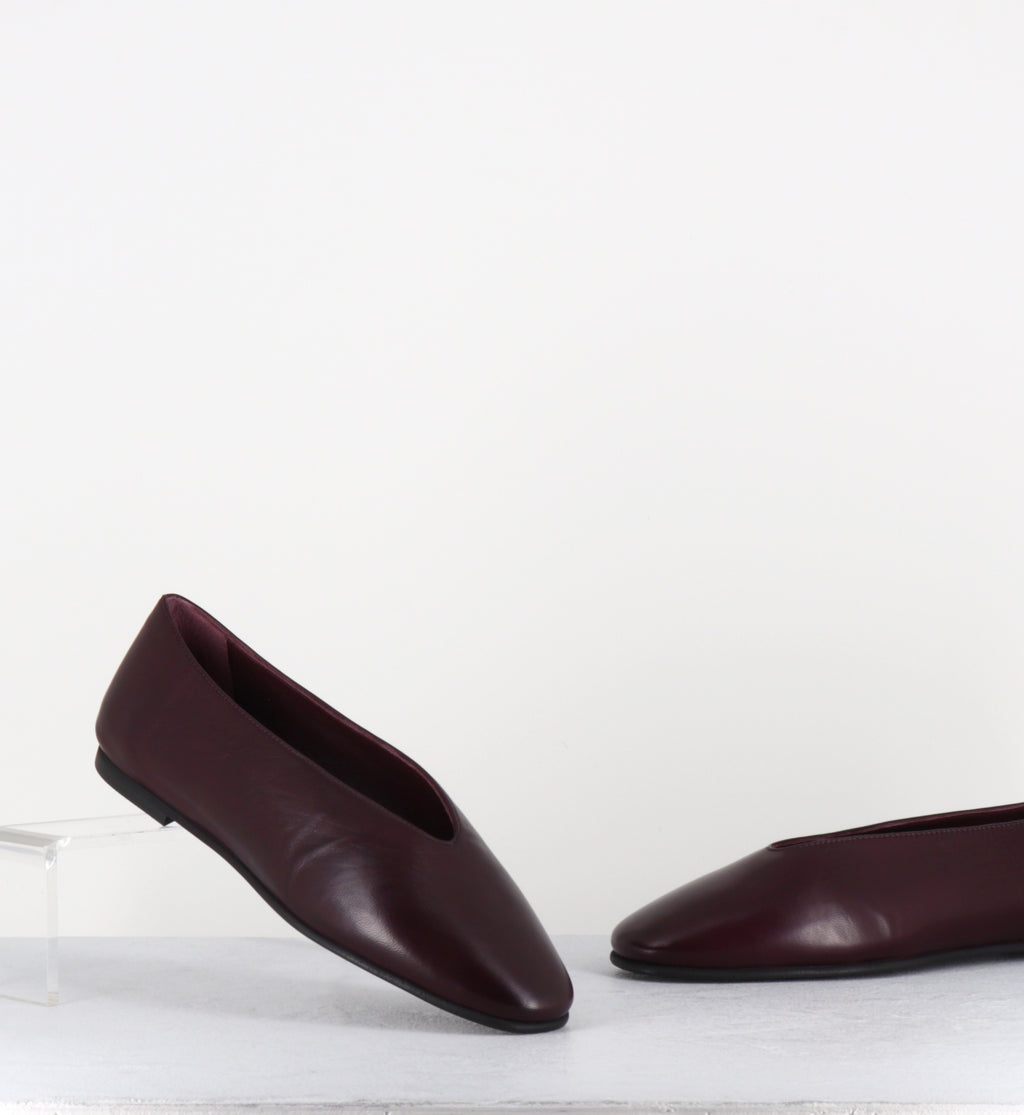 Ballerines en cuir bordeaux souple - FITTI02 PORTO BORDEAUX