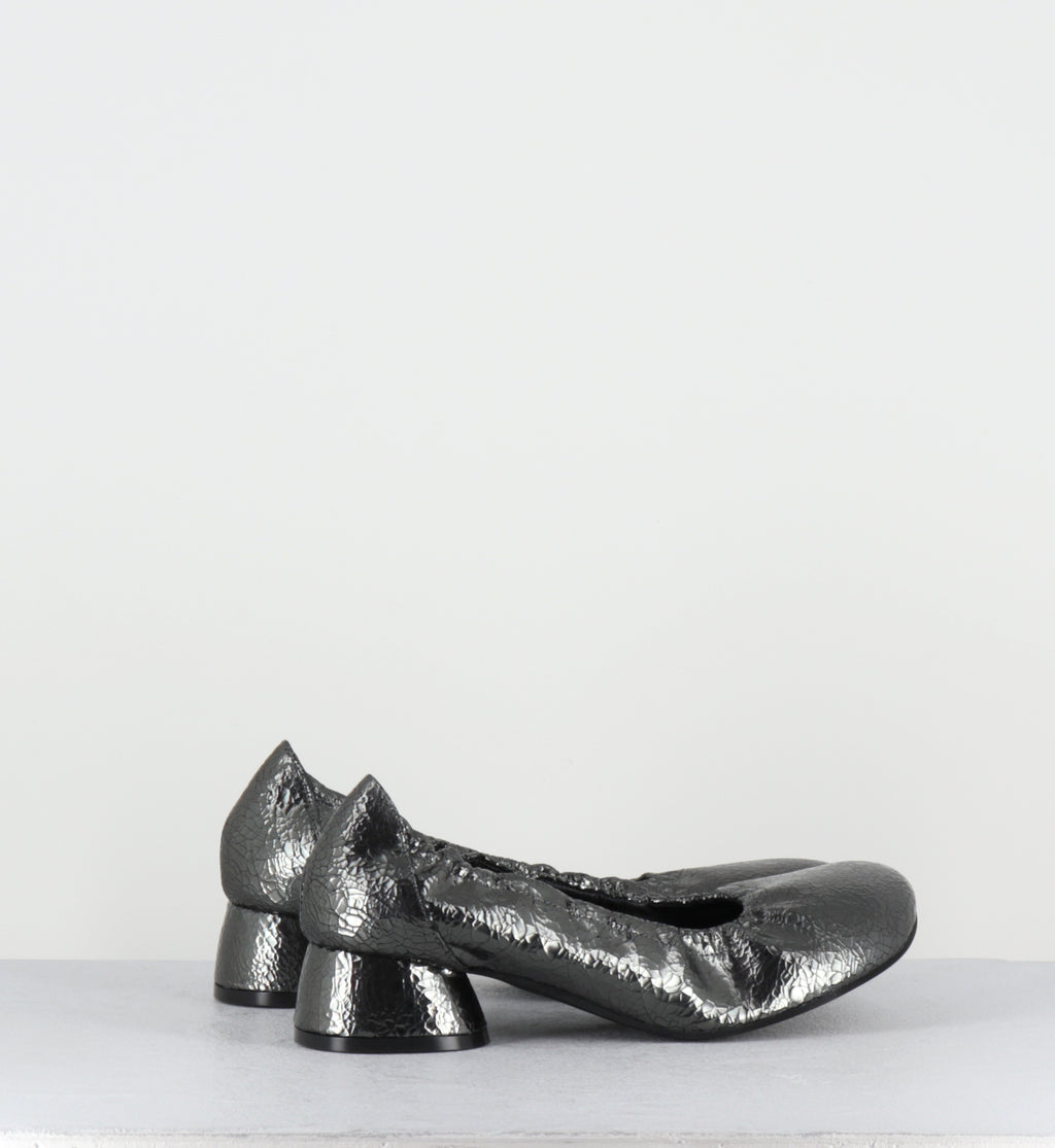 Escarpins petit talon argent - LH10M CRACK LAME